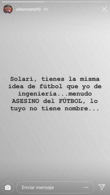 Aitor Costa Instagram story, Isco