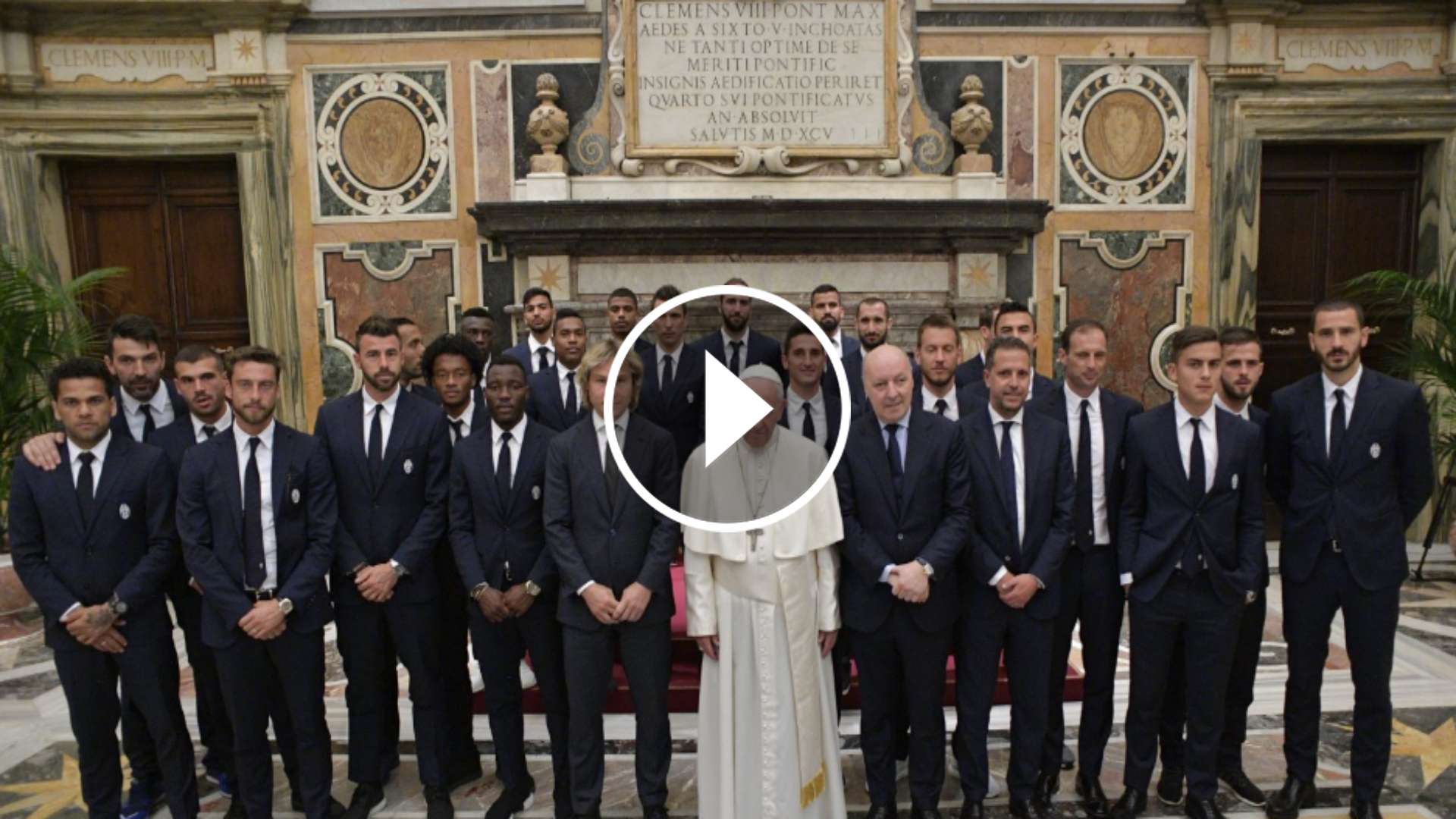 Juventus visita Papa Francisco