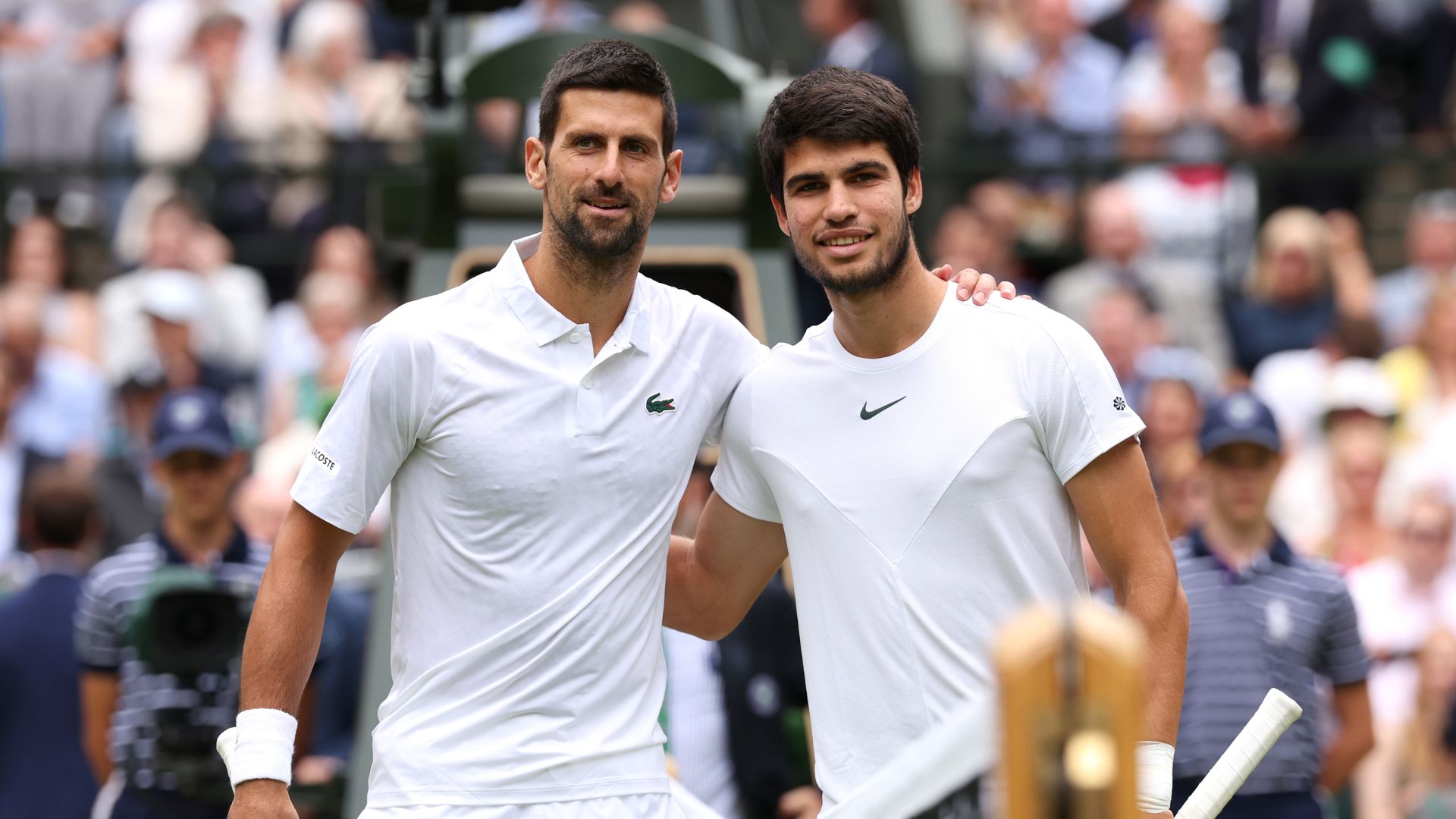 novak djokovic and carlos alcaraz wimbledon 2024