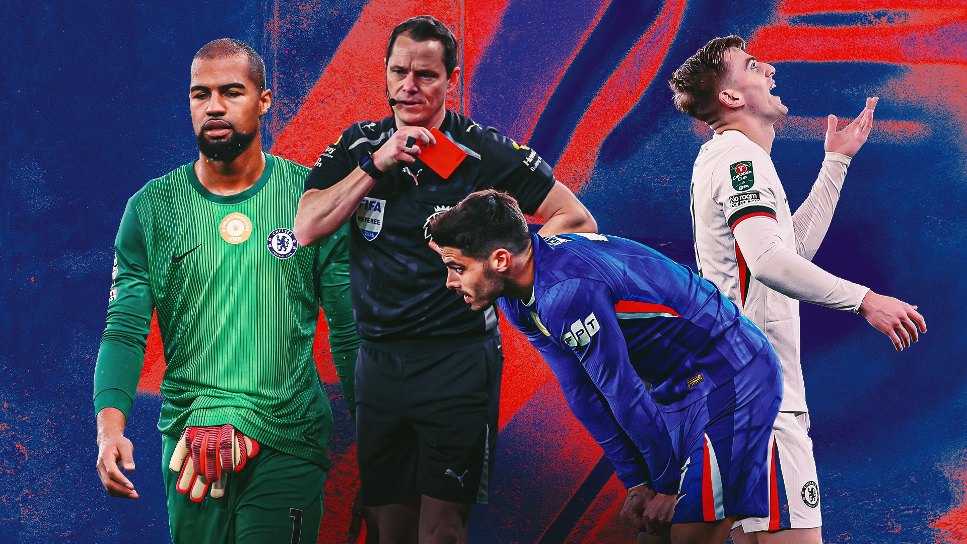 Chelsea red cards GFX