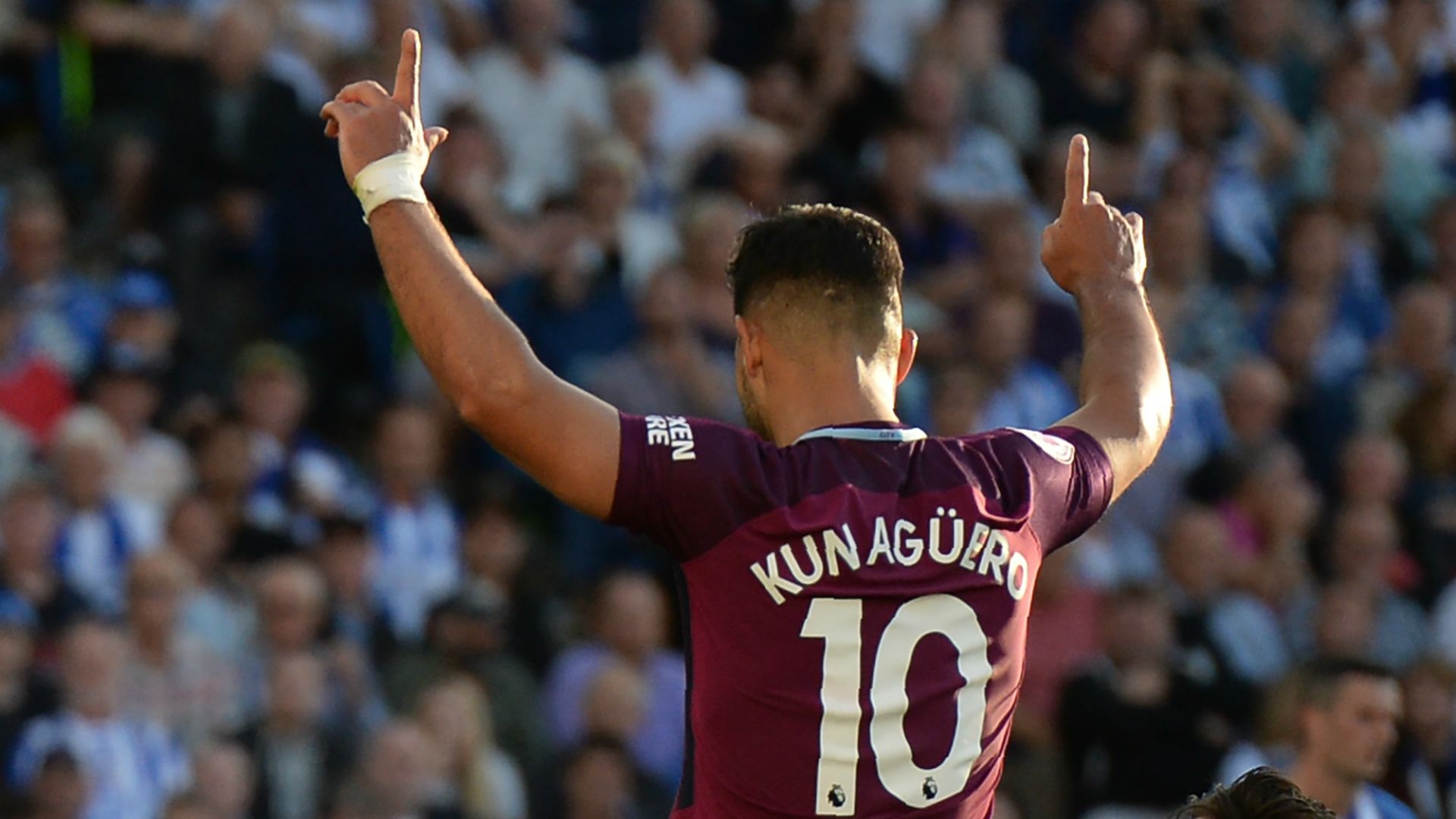 Sergio Aguero Brighton Manchester City 12082017