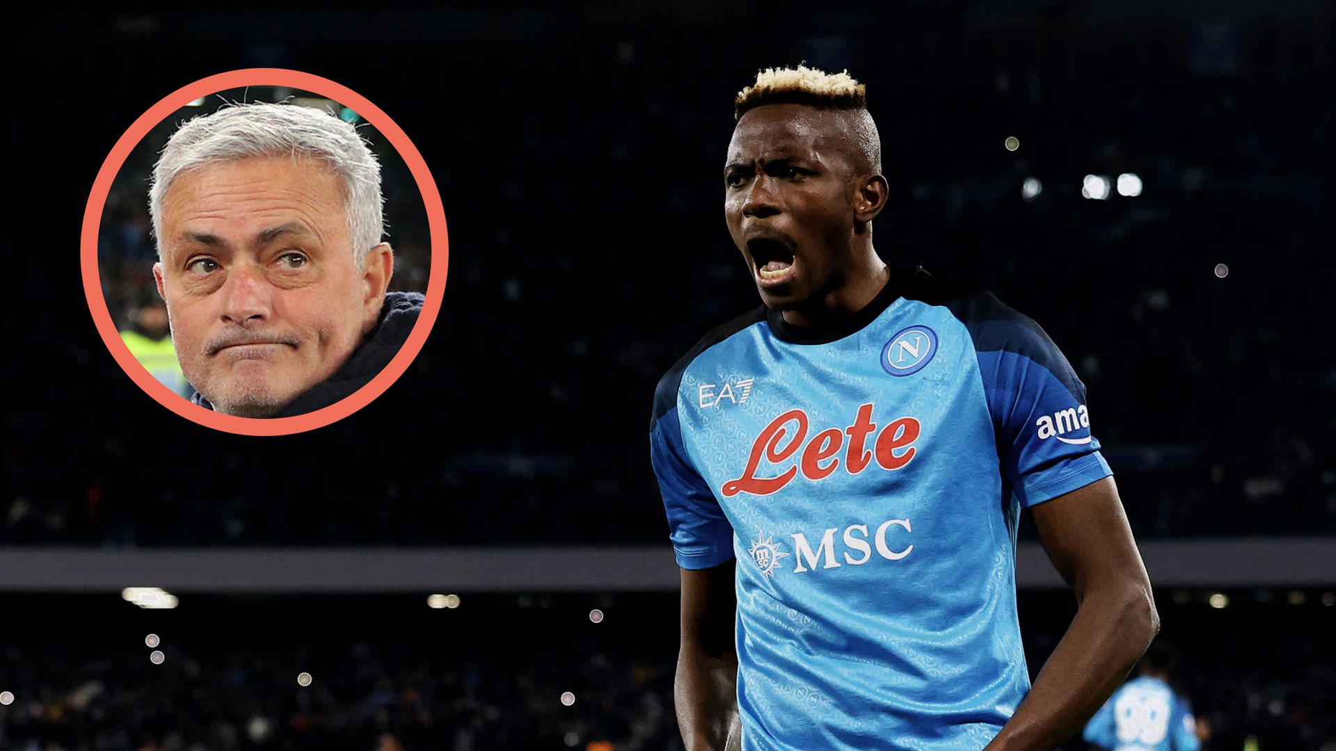 Napoli Roma José Mourinho Victor Osimhen
