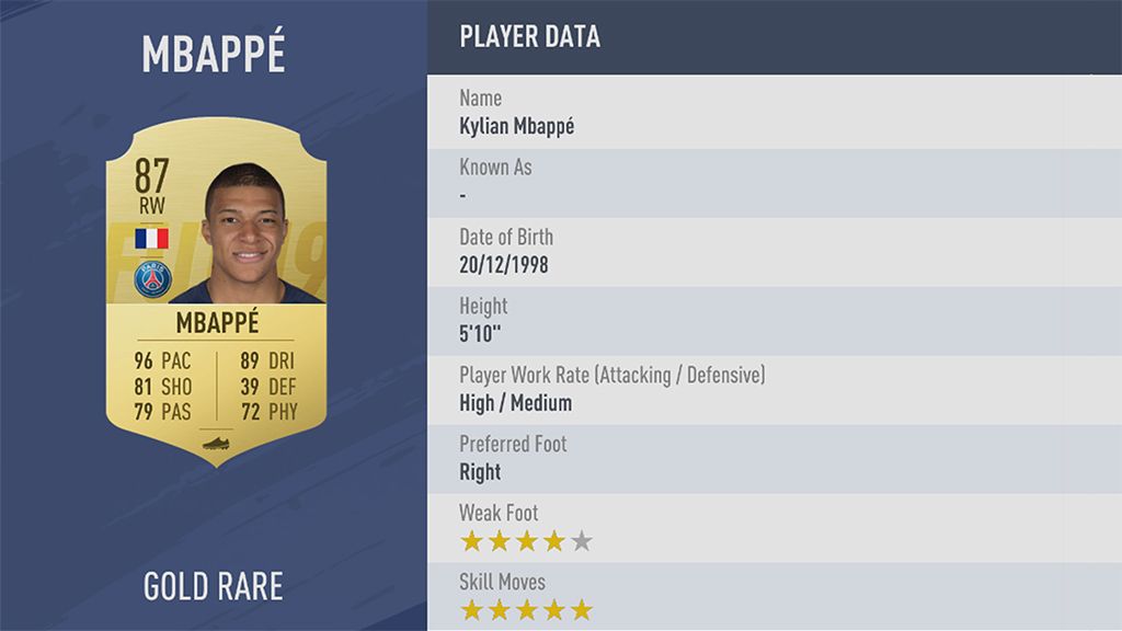 FIFA 19 Mbappe