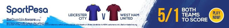 SportPesa Leicester City v West Ham Offer