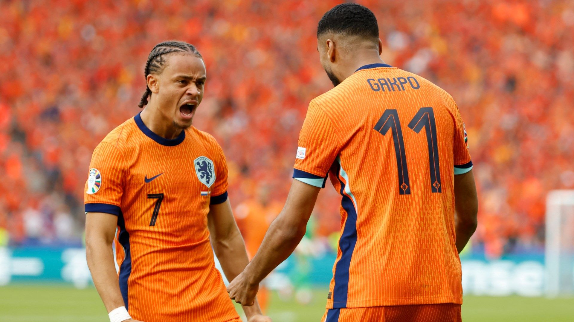Xavi Simons Cody Gakpo Netherlands Euro 2024