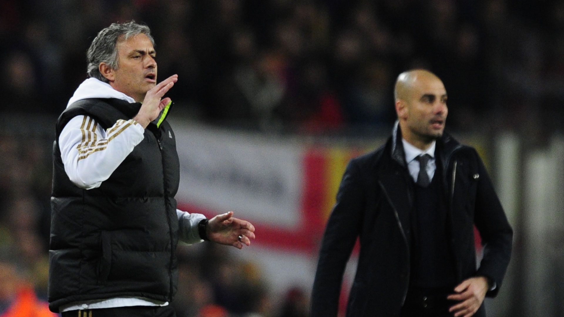 Jose Mourinho Pep Guardiola 25012012