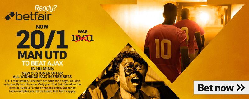 GFX Ajax Manchester United enhanced betting