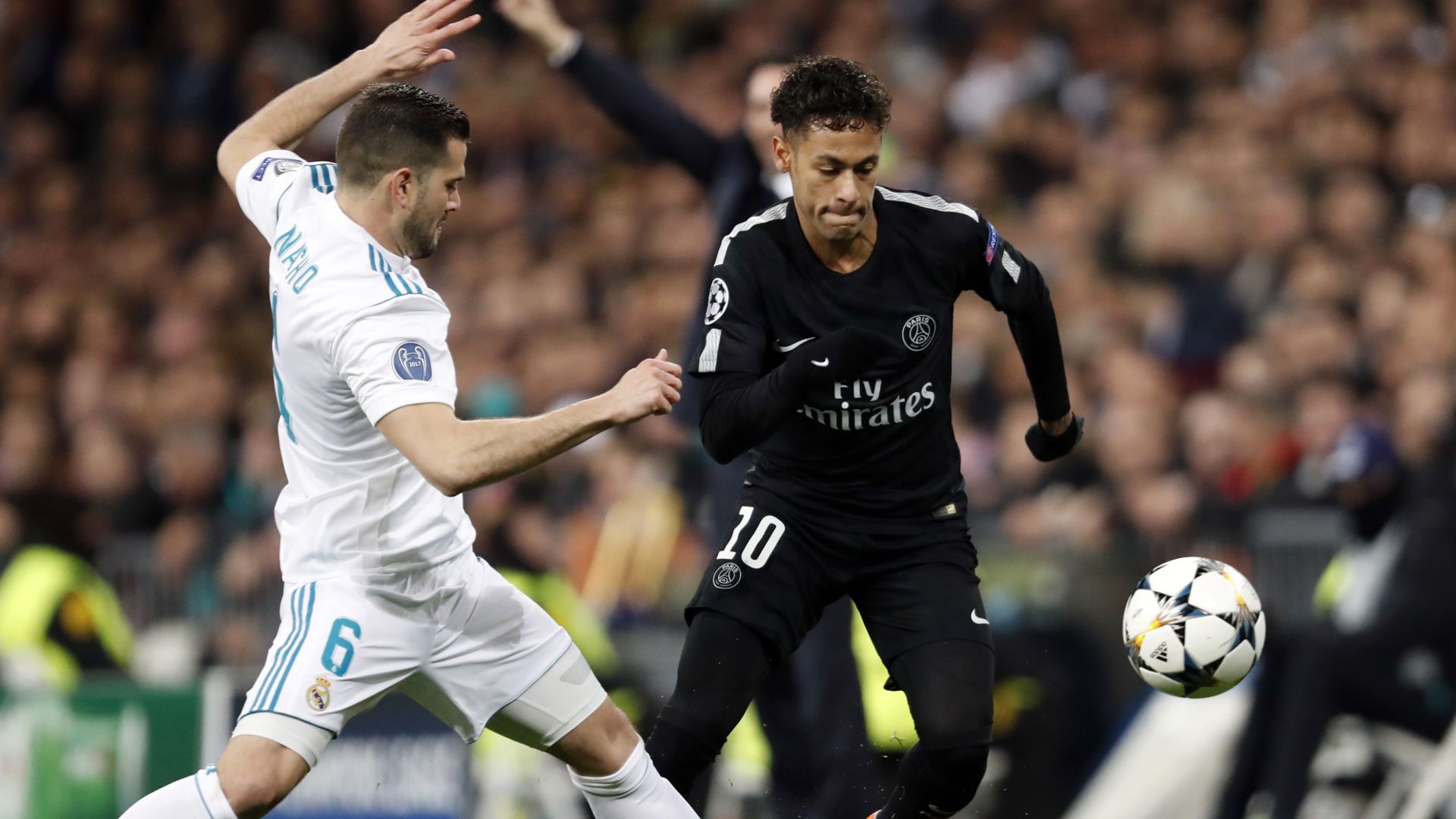 Neymar Nacho Real Madrid PSG Champions League 14022018