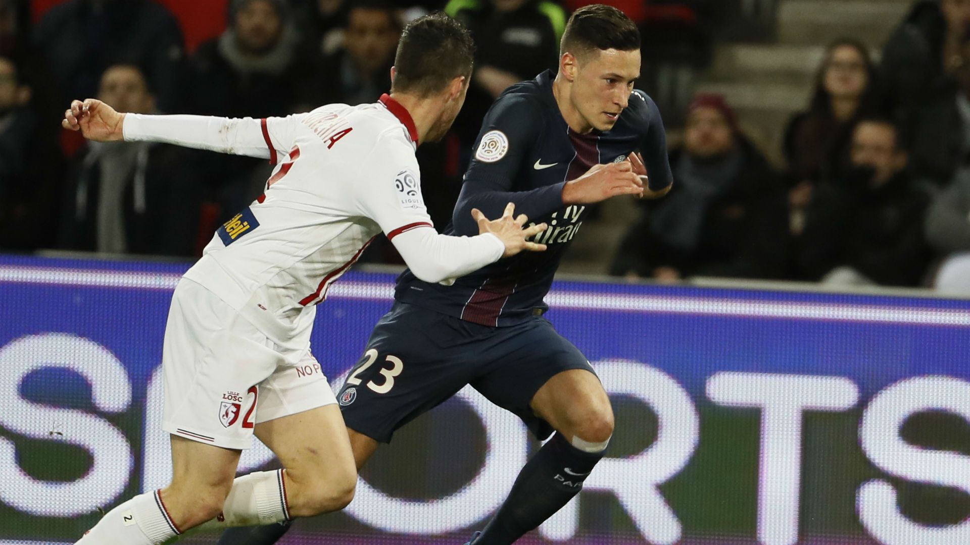 Julian Draxler Sebastien Corchia Paris SG Lille Ligue 1 07022017
