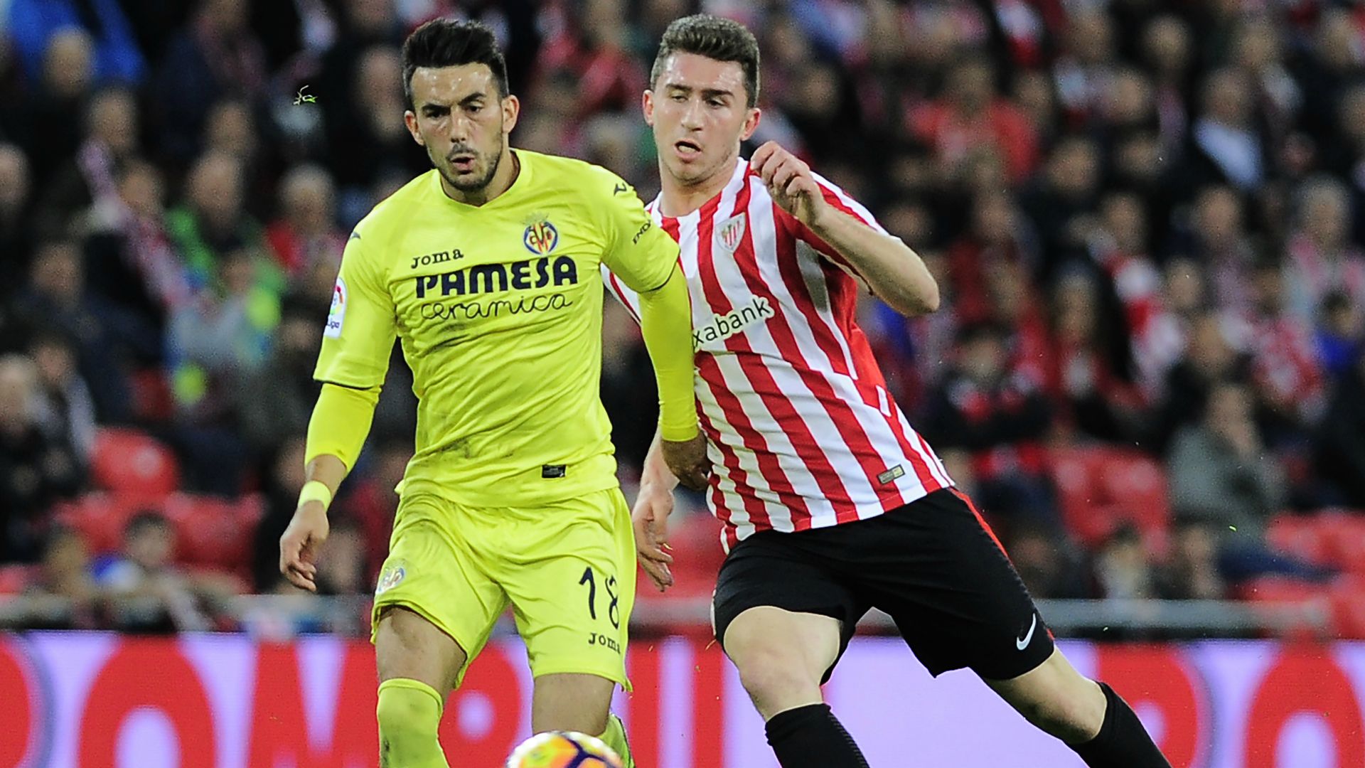 Aymeric Laporte Nicola Sansone Athletic Bilbao Villarreal La Liga