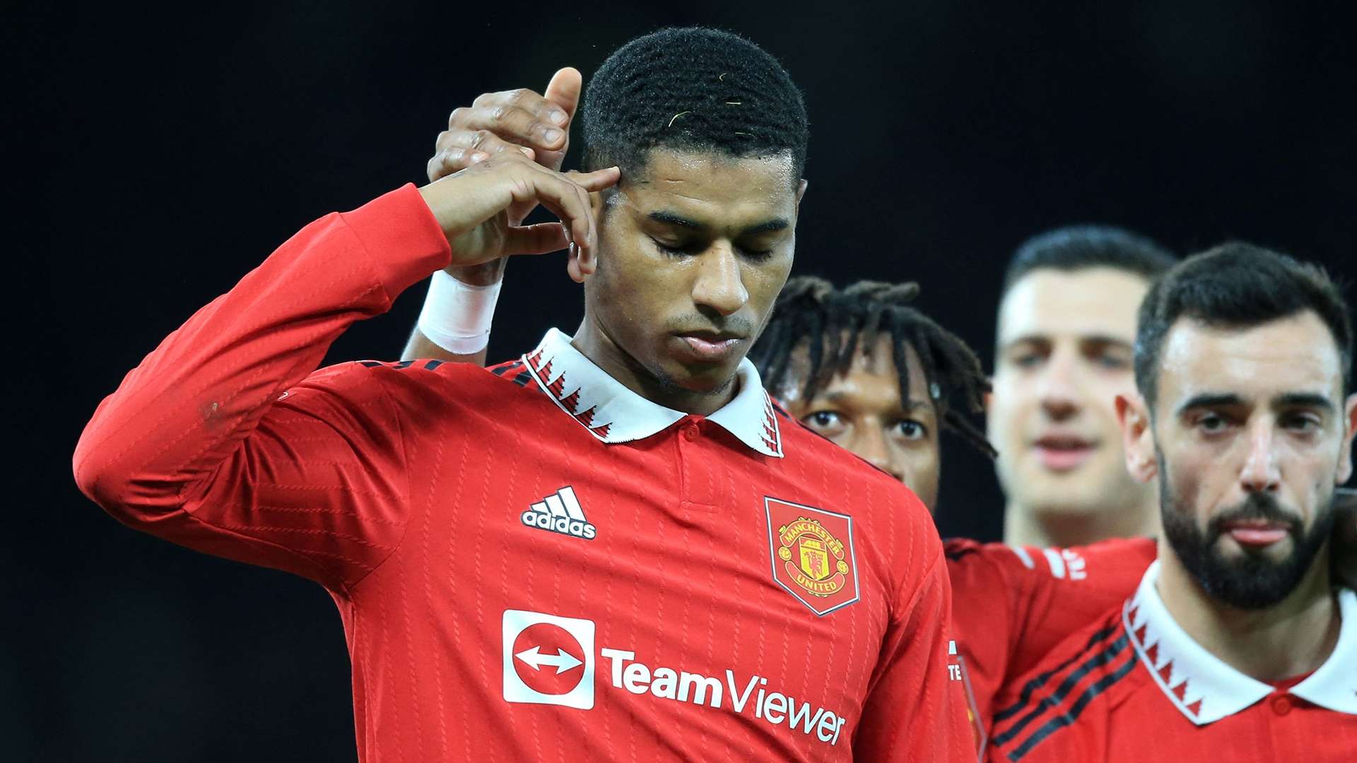 M Rashford Jpg What is Marcus Rashford's goal celebration? Meaning of Man Utd star's ...