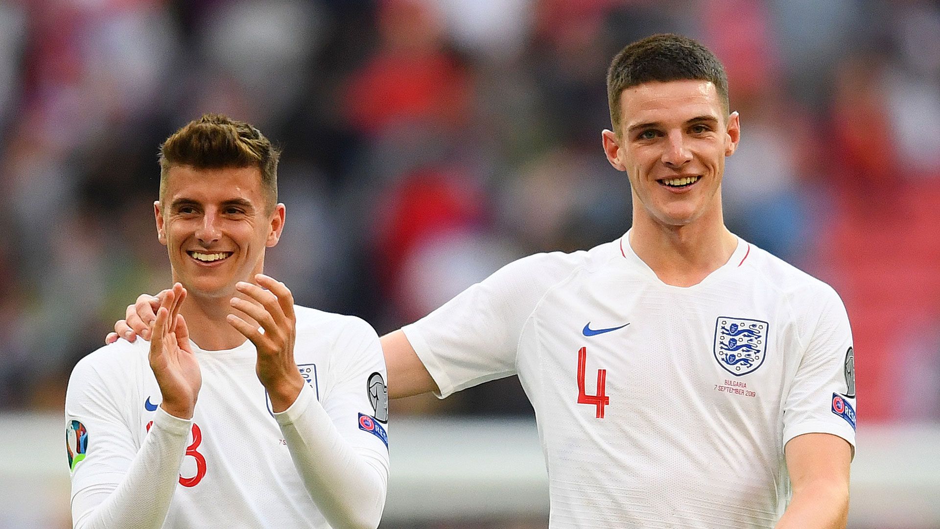 Mason Mount and Declan Rice England