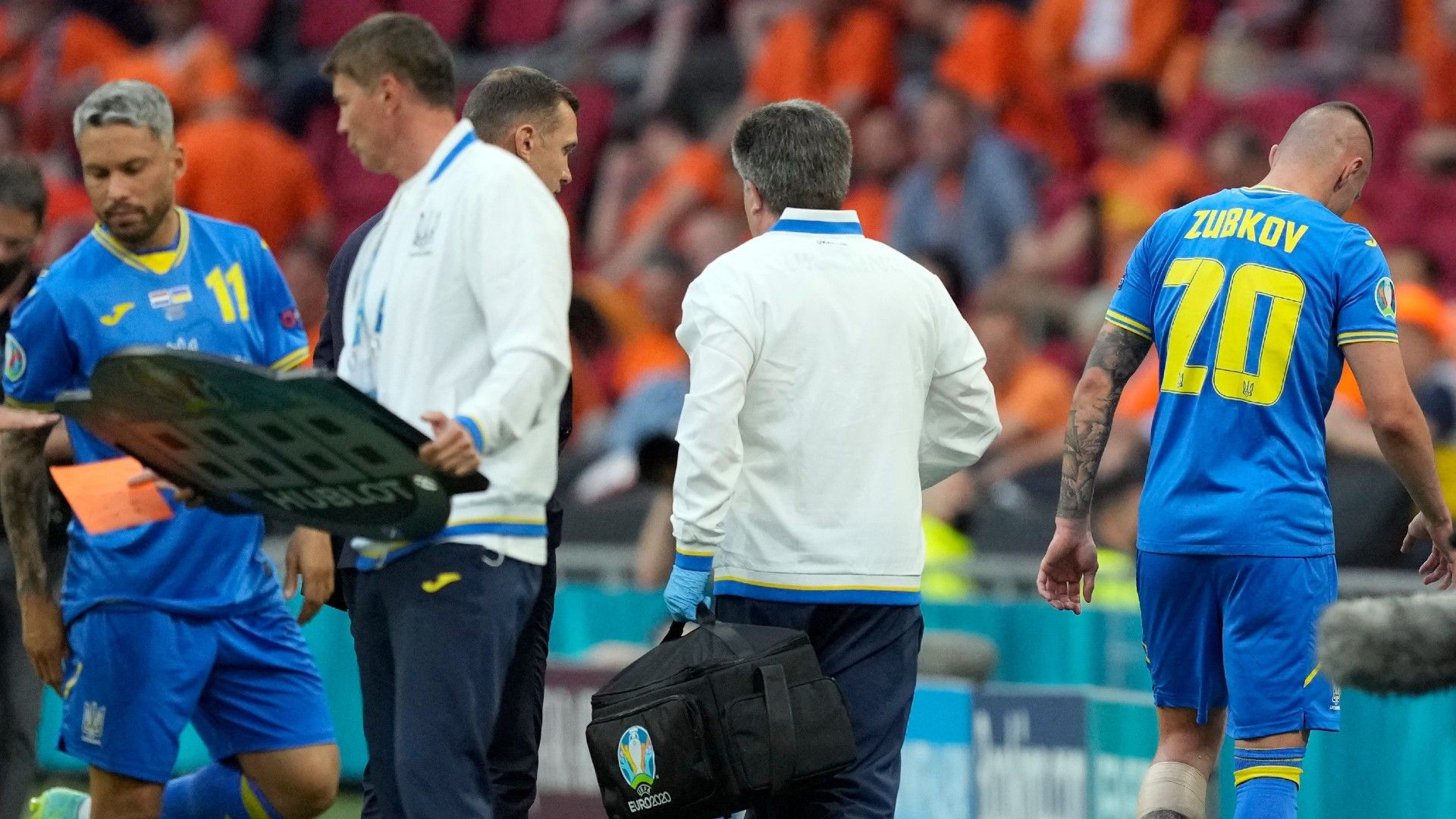 Oleksandr Zubkov Marlos Netherlands vs Ukraine Euro 2020