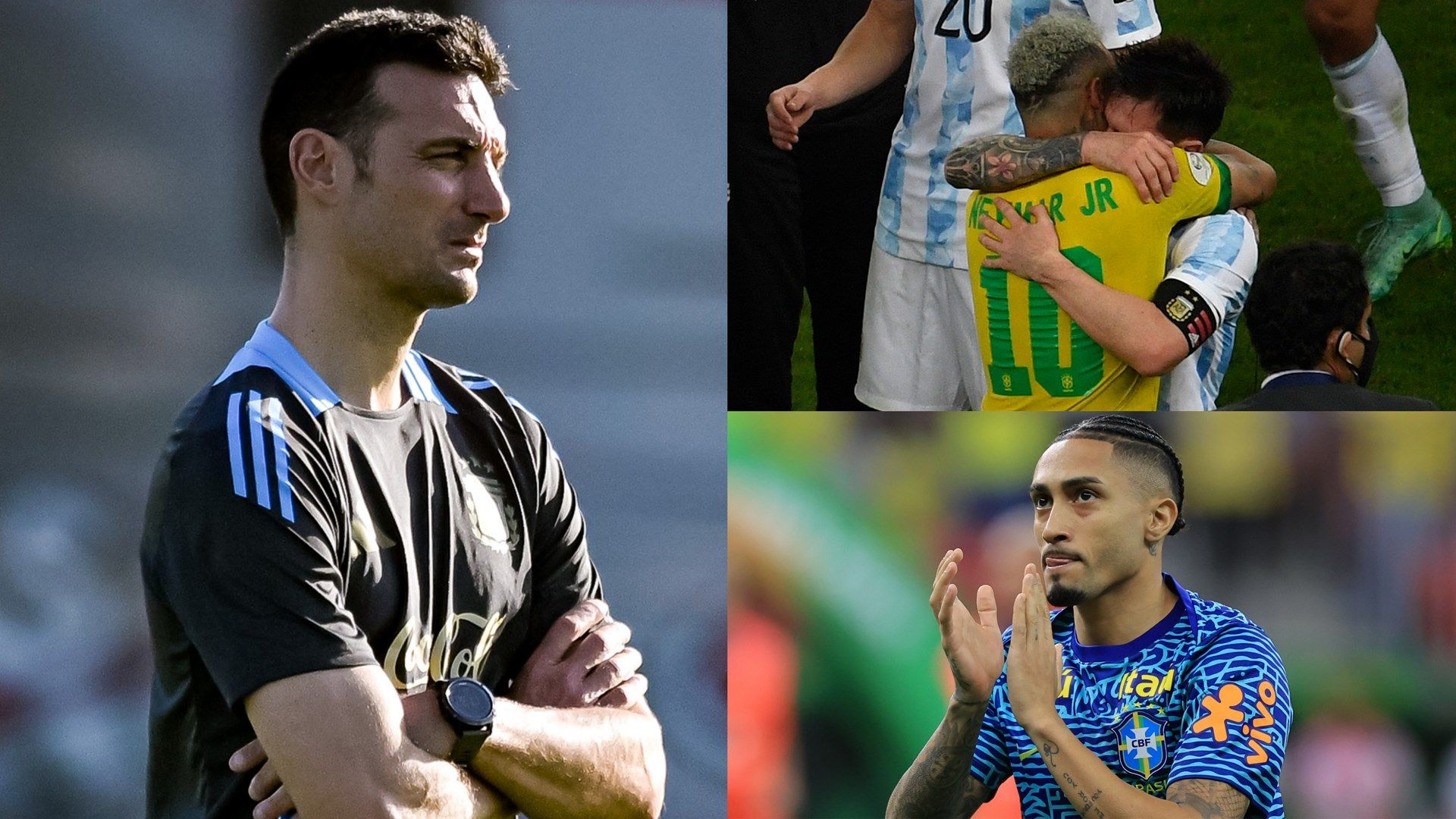 Lionel Scaloni Lionel Messi Neymar Raphinha