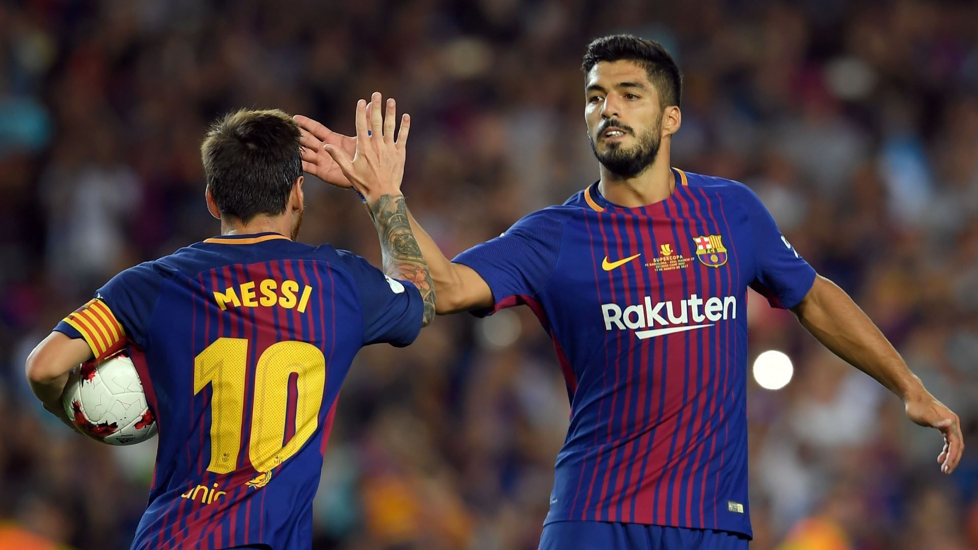 Lionel Messi Luis Suárez Barcelona Real Madrid Supercopa 13082017