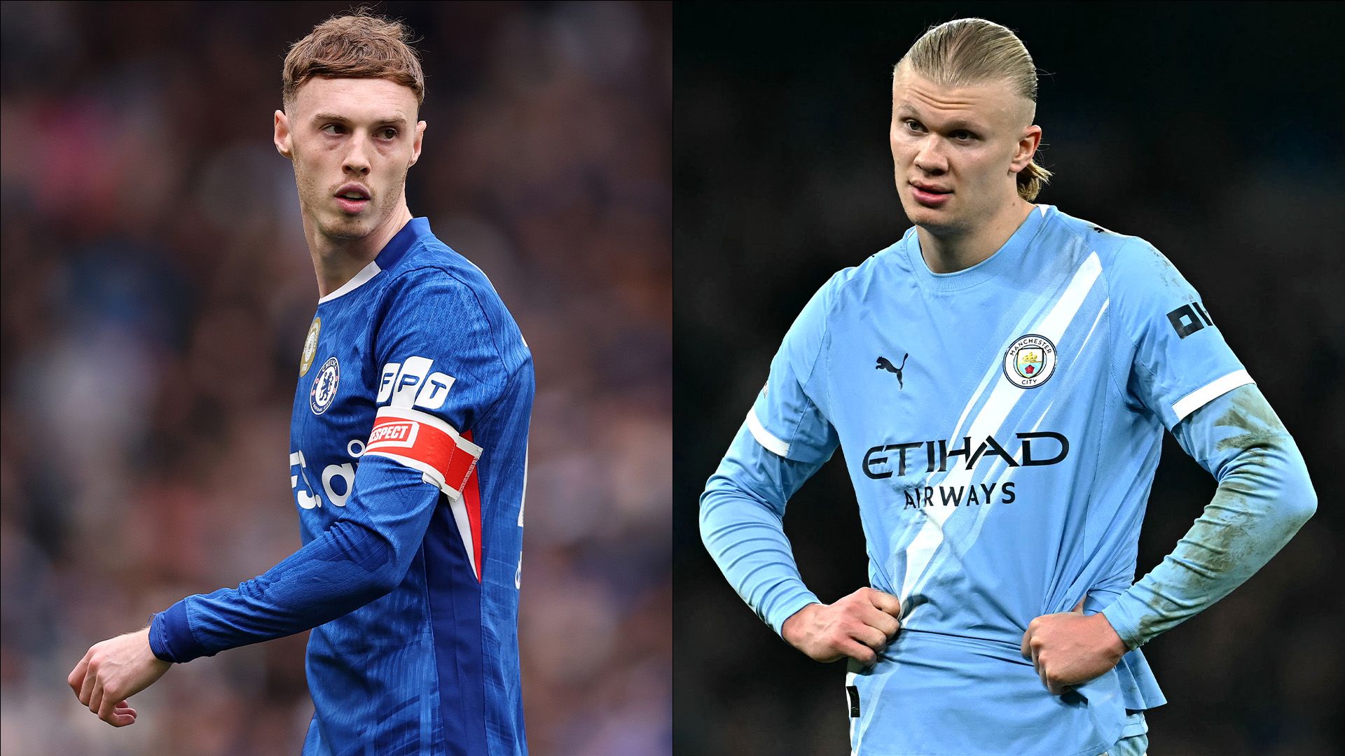 Cole Palmer Chelsea Erling Haaland Man City