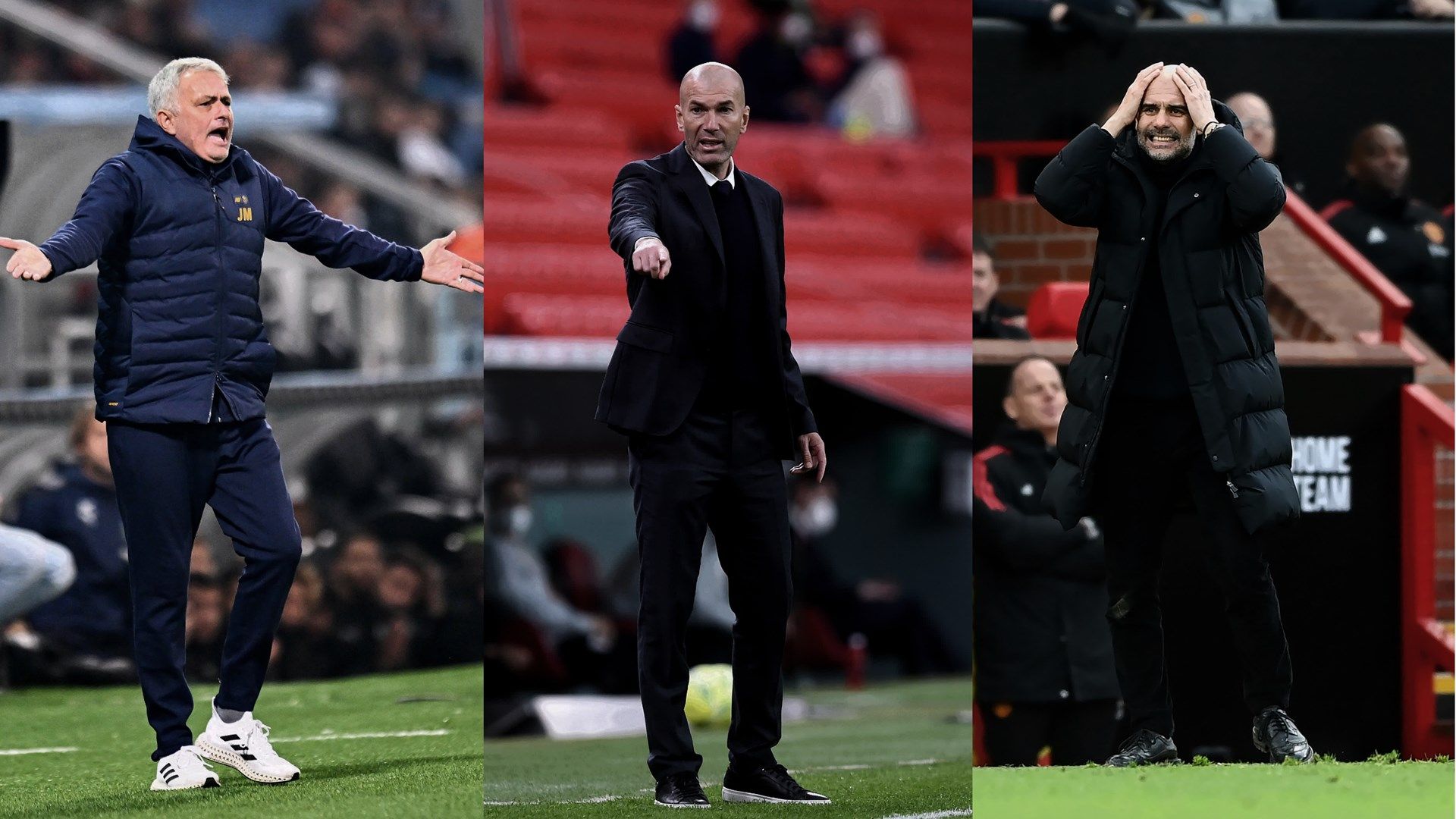 Jose Mourinho Pep Guardiola Zinedine Zidane GFX