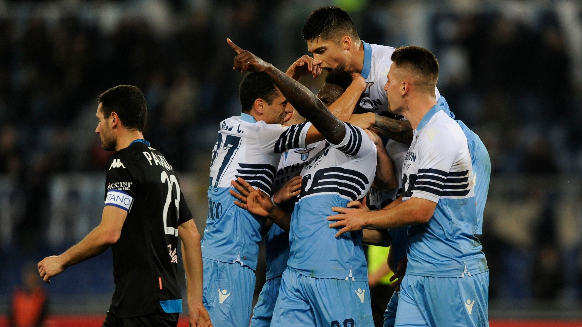 caicedo celebration lazio empoli