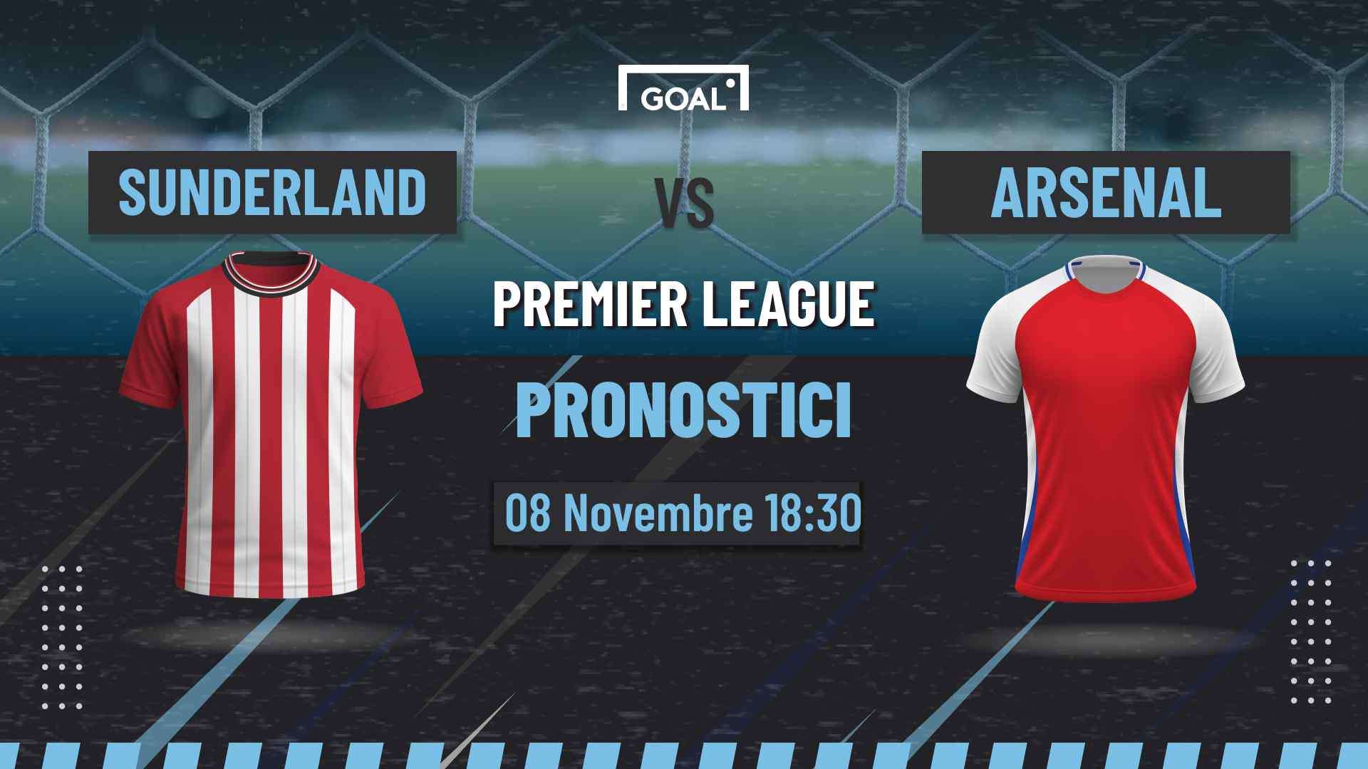 pronostici Sunderland - Arsenal