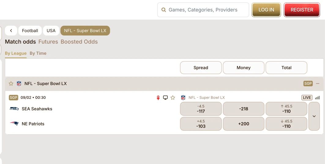 tooniebet super bowl betting