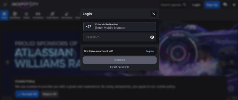 Jackpot City Login
