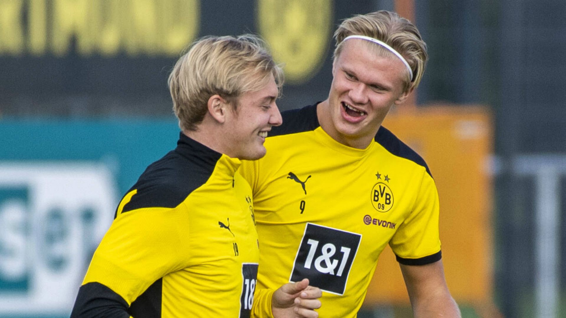 GERMANY ONLY: JULIAN BRANDT ERLING HAALAND BORUSSIA DORTMUND