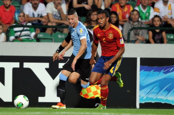 Nicolas Lopez y Guillermo Varela, Uruguay-España; Mundial Sub 20
