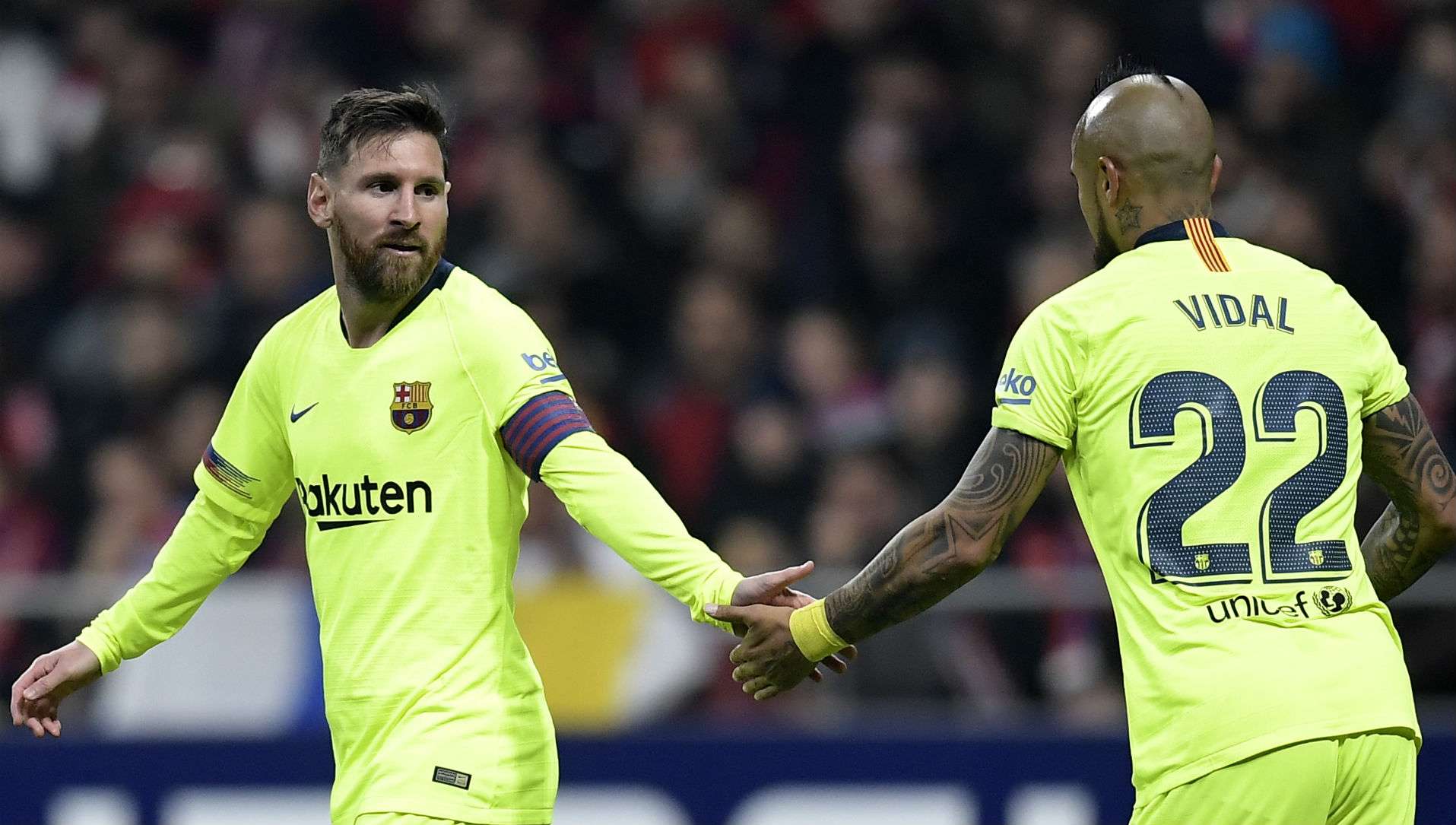 241118 Barcelona Atlético de Madrid Lionel Messi Arturo Vidal