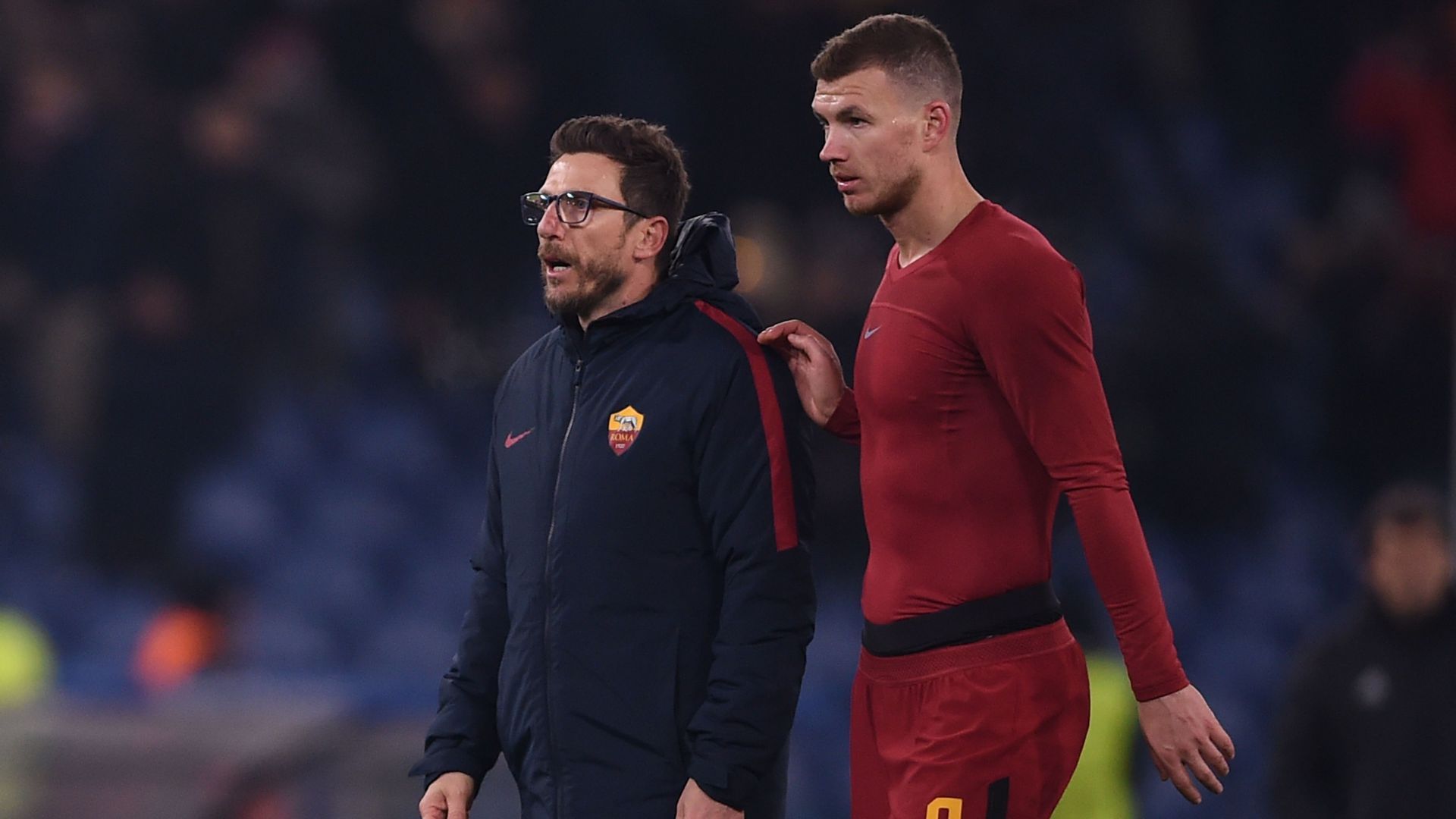 Eusebio Di Francesco Edin Dzeko Roma