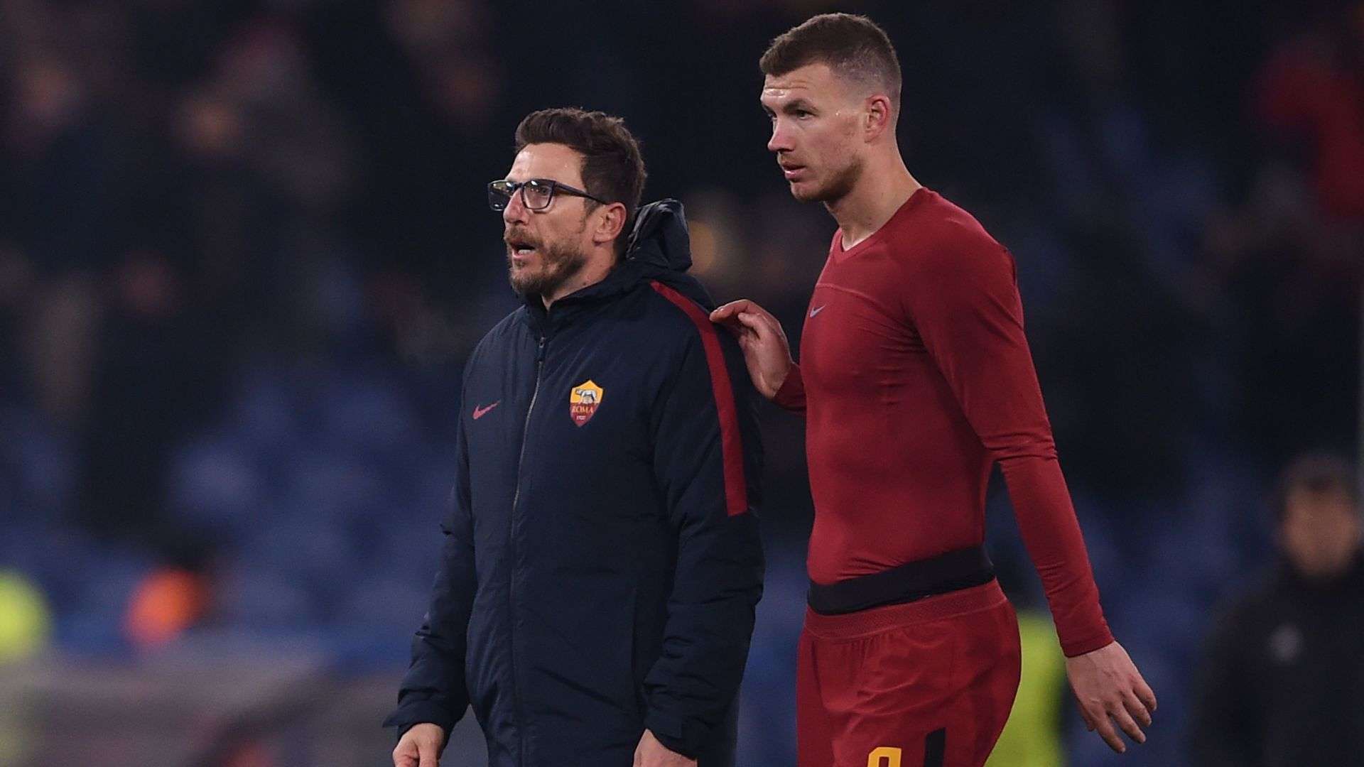 Eusebio Di Francesco Edin Dzeko Roma