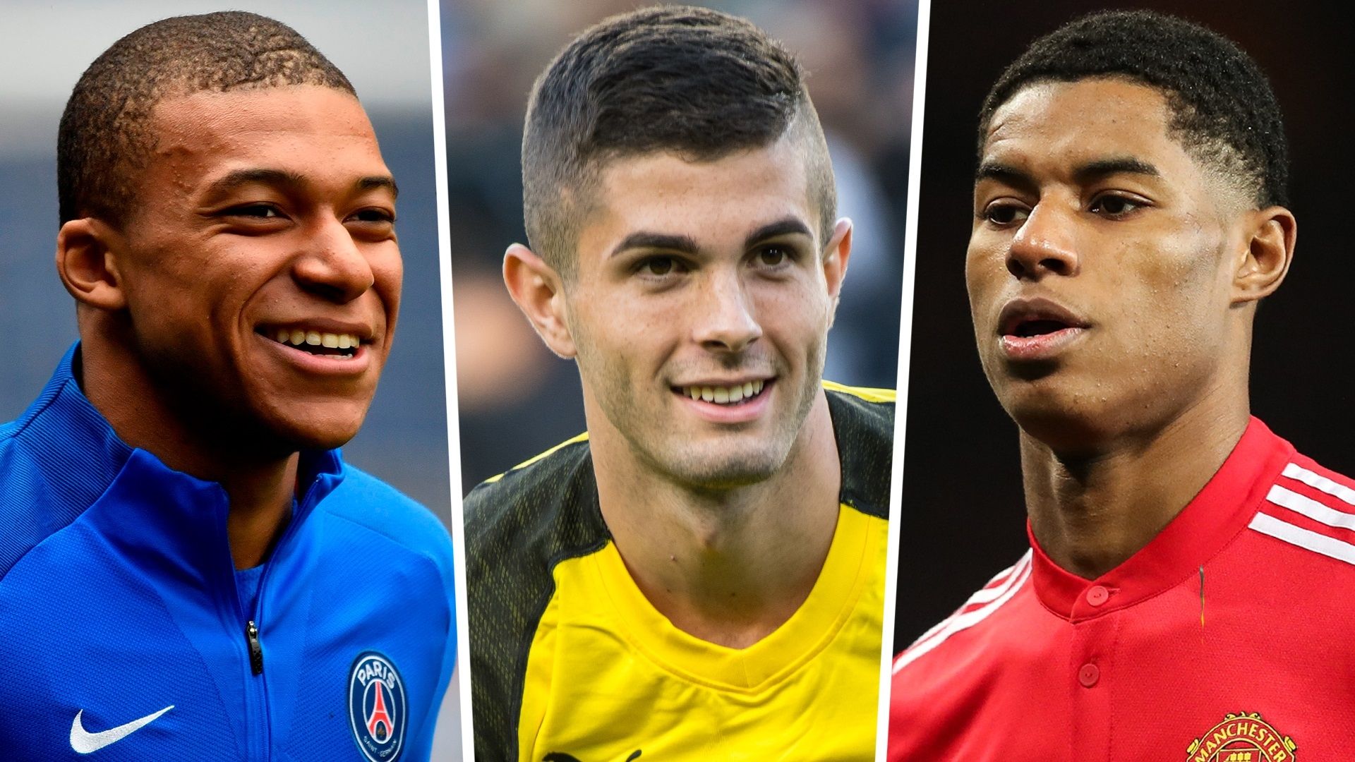 Kylian Mbappe Christian Pulisic Marcus Rashford