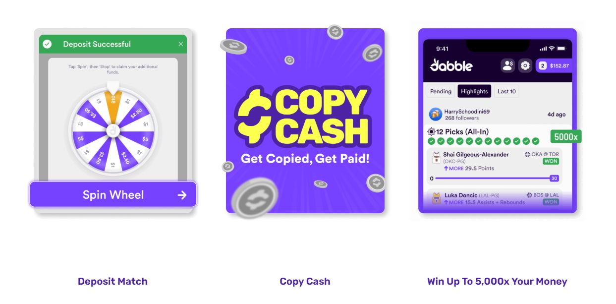 dabble super bowl promos