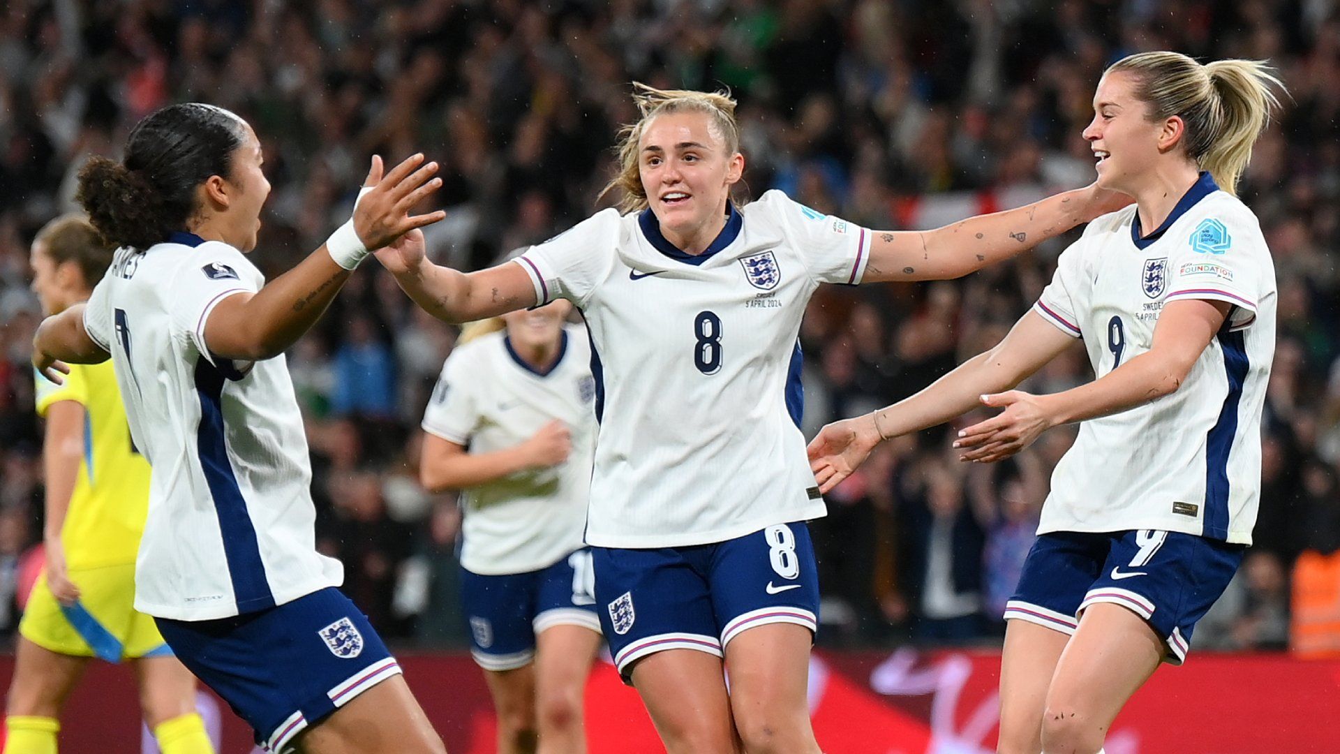 Lauren James Georgia Stanway Alessia Russo England Sweden 2024