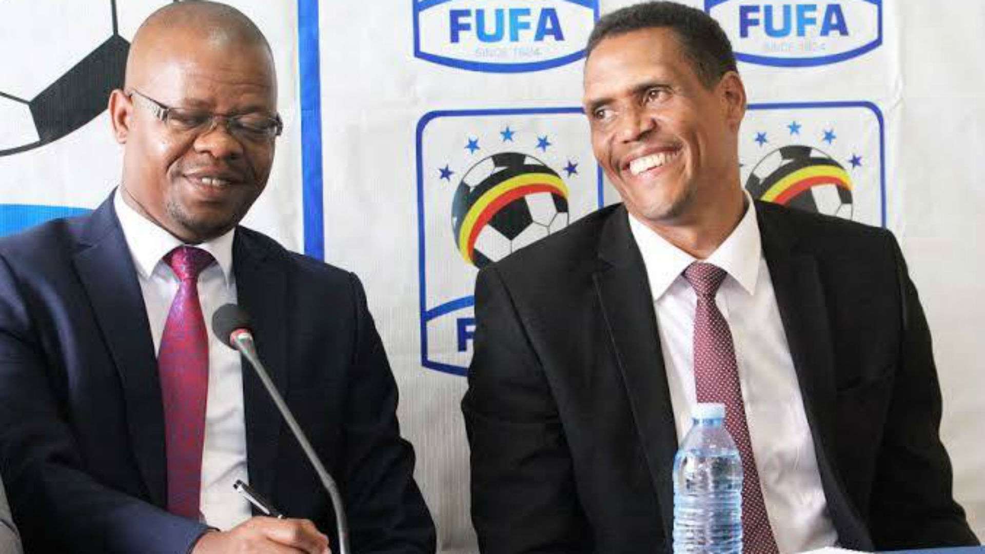 FUFA CEO Edgar Watson and Moses Magogo.