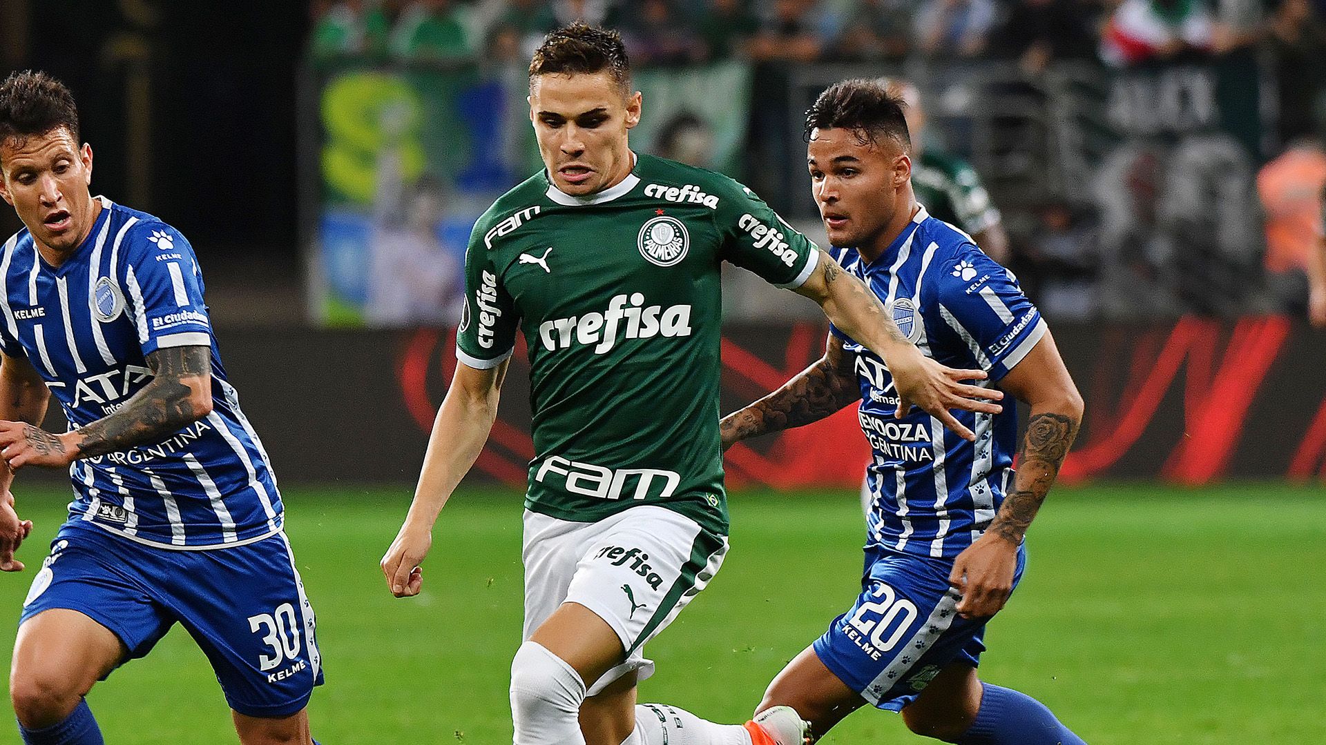 Raphael Veiga Nestor Breitenbruch Palmeiras Godoy Cruz Libertadores 30072019