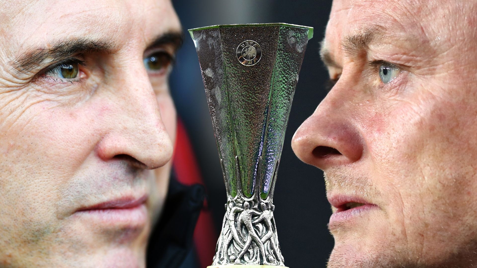 Unai Emery, Ole Gunnar Solskjaer, Europa League trophy