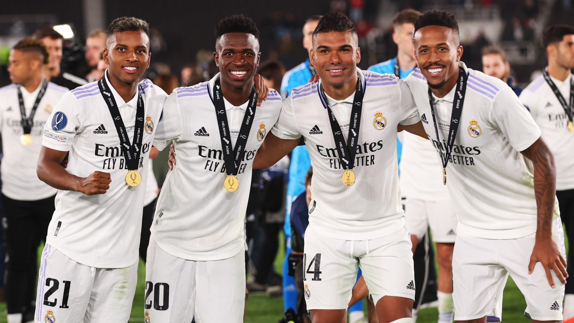 Rodrygo Vini Jr Casemiro Militao Real Madrid 2022