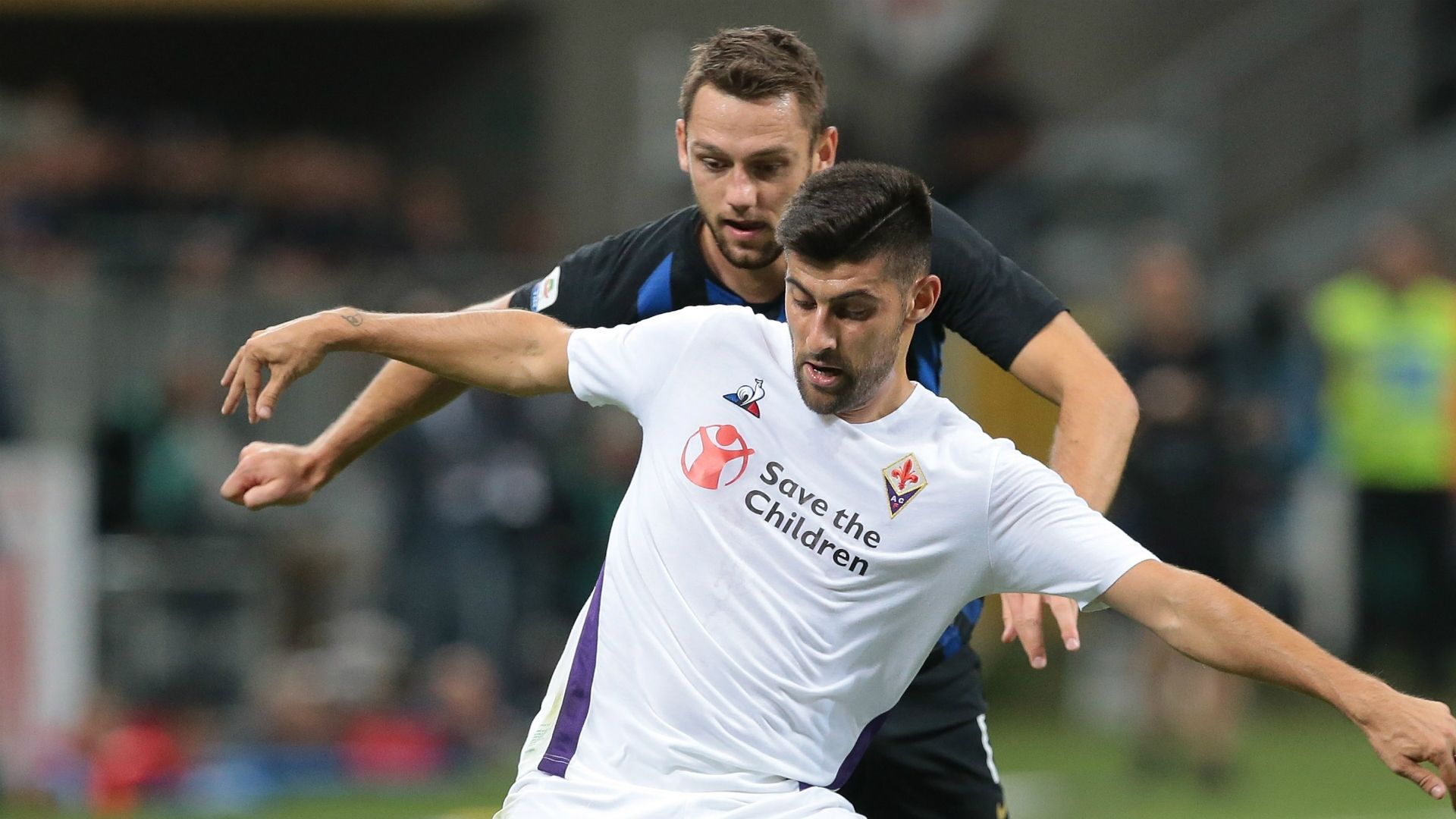 Stefan De Vrij Marco Benassi Inter Fiorentina Serie A