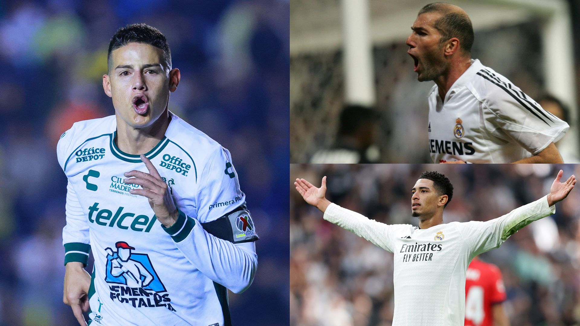 James Rodriguez Zidane Bellingham