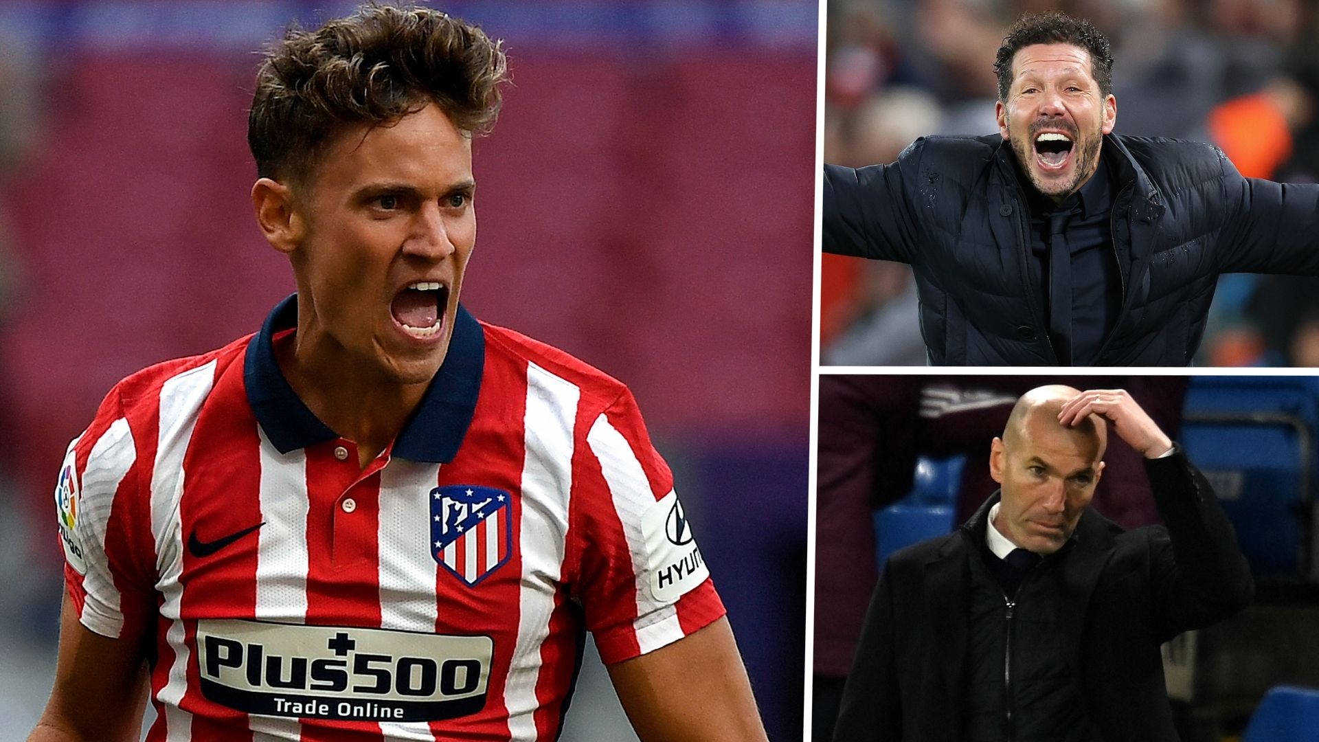 Marcos Llorente Diego Simeone Zinedine Zidane Atletico Madrid GFX
