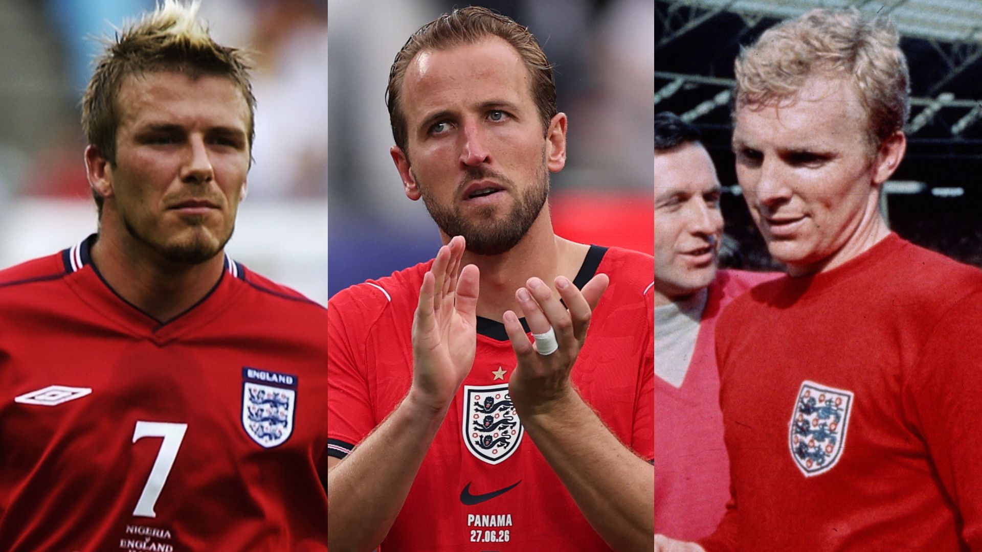 Harry Kane David Beckham Bobby Moore England