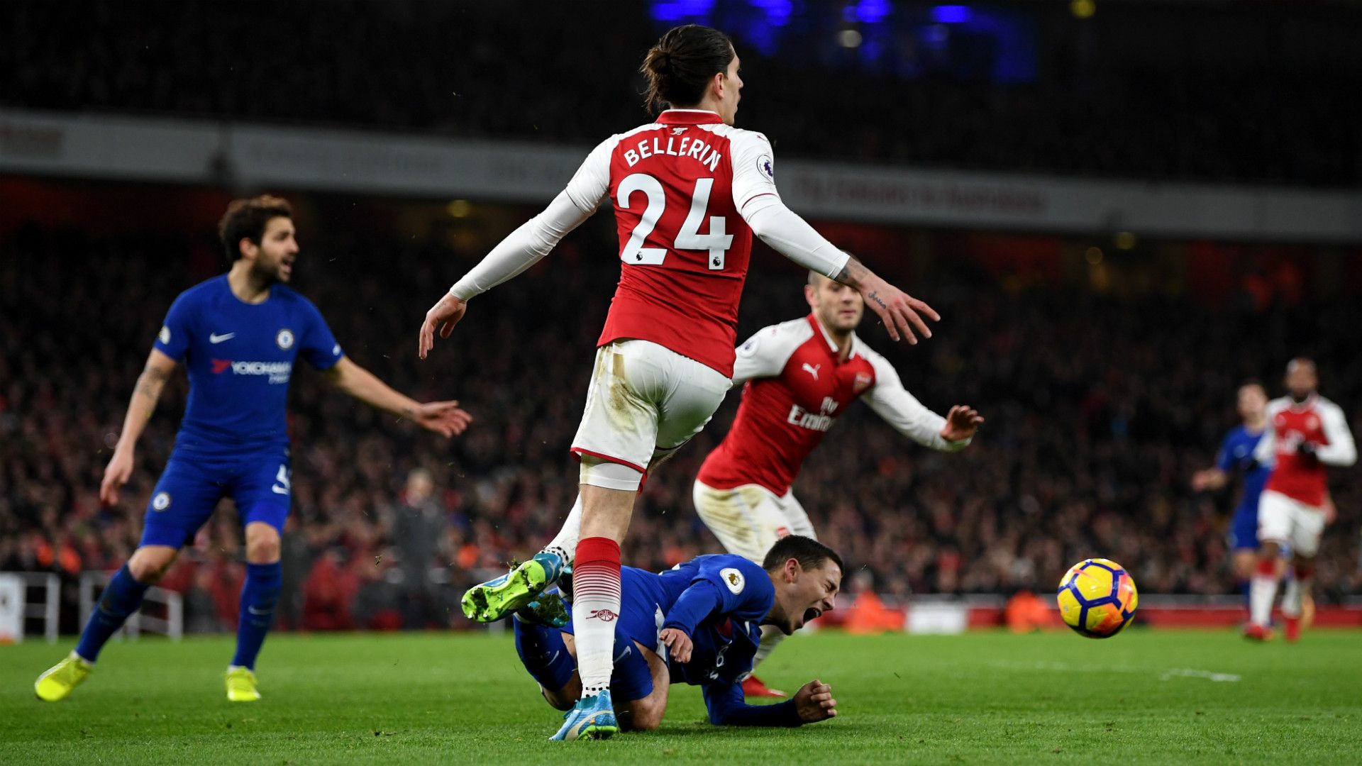Hector Bellerin Eden Hazard Arsenal Chelsea