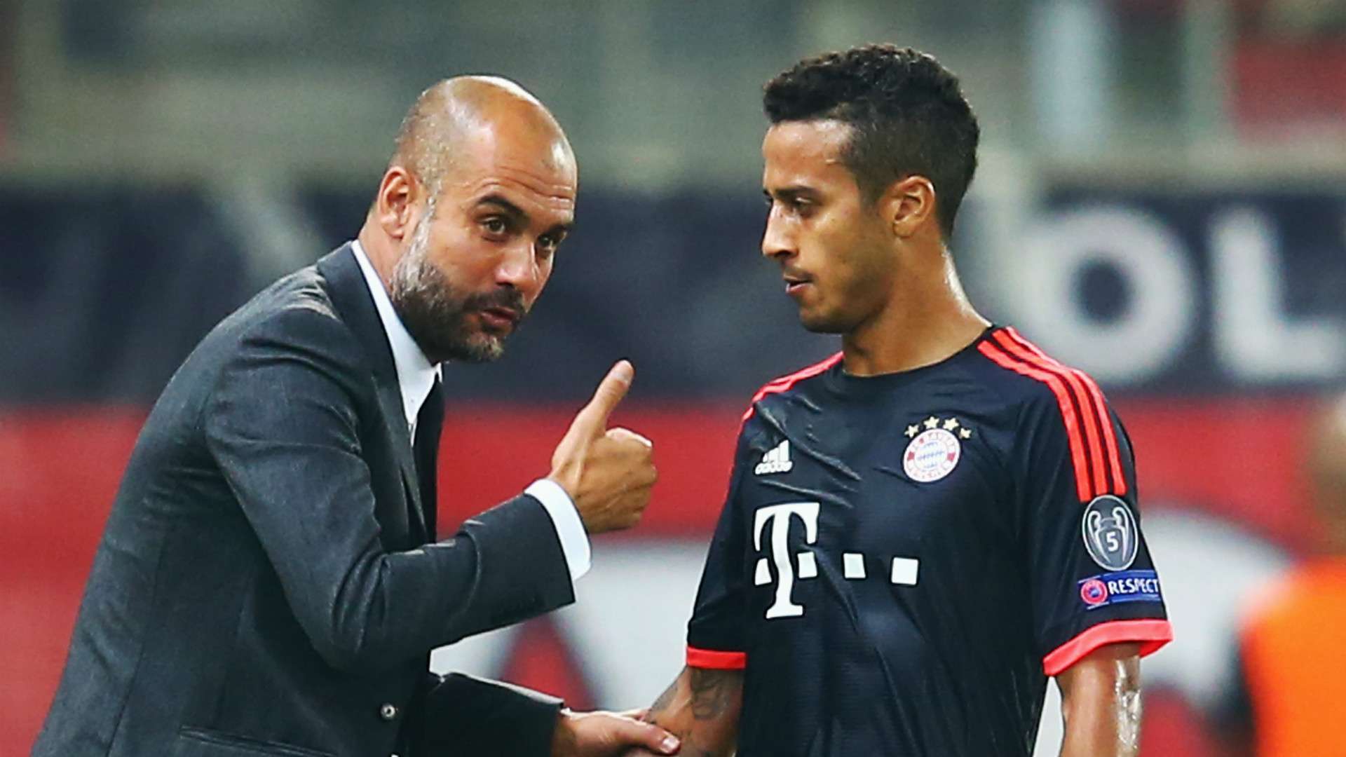 PEP GUARDIOLA THIAGO ALCANTARA BAYERN MUNICH