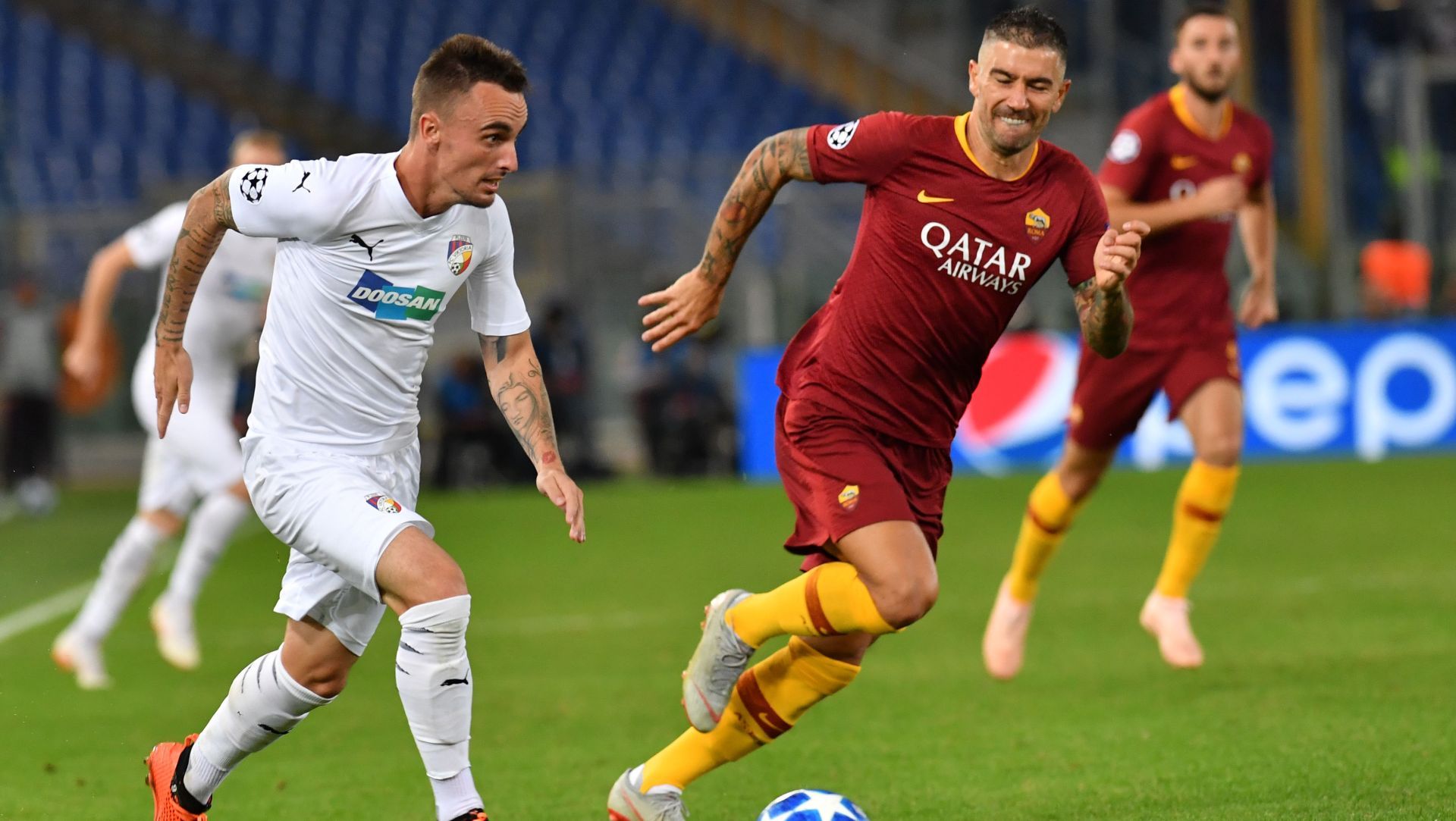 Martin Zeman Viktoria Plzen Roma 2018