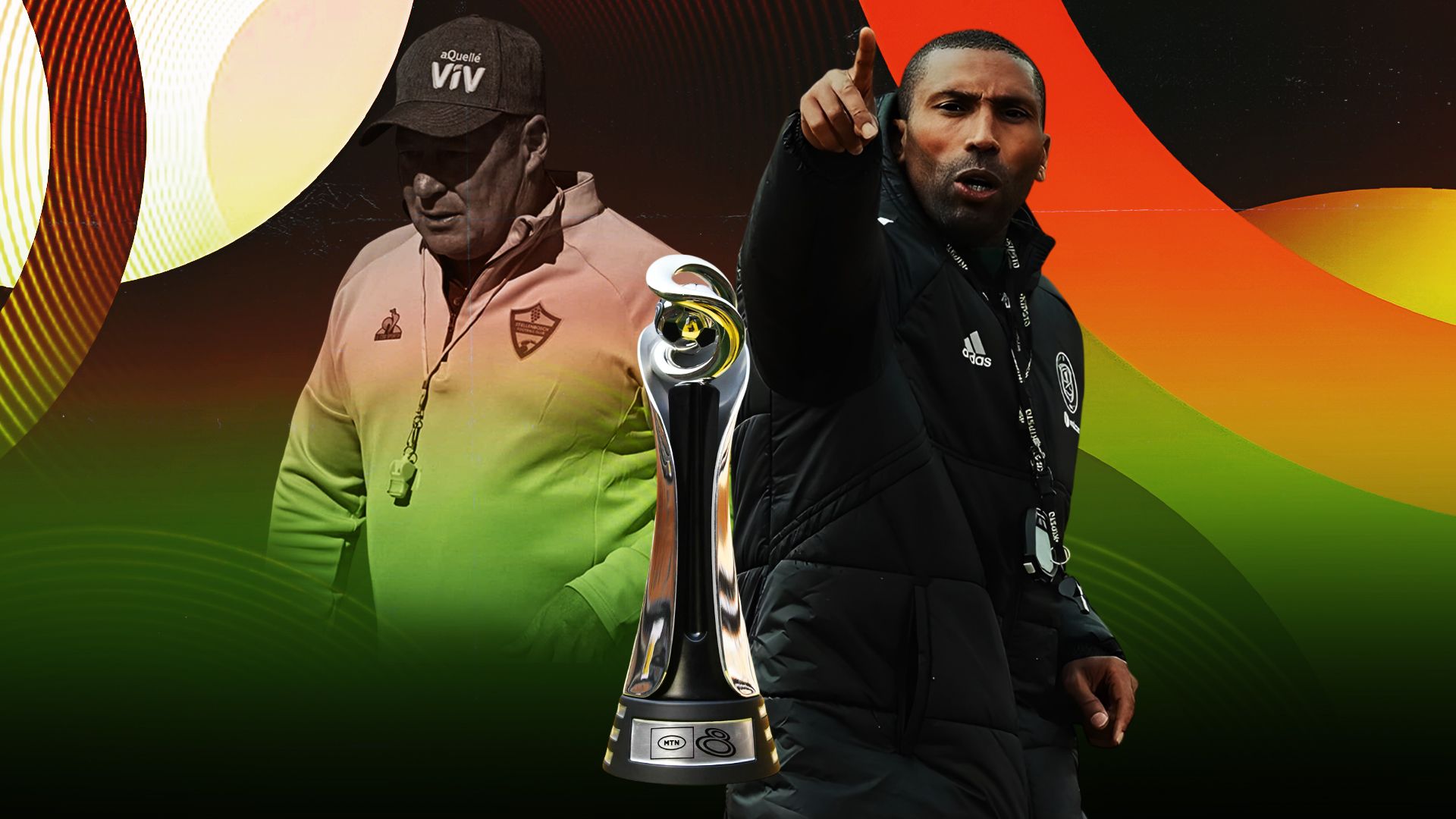 Abdeslam Ouaddou of Orlando Pirates and Steve Barker of Stellenbosch 16-9