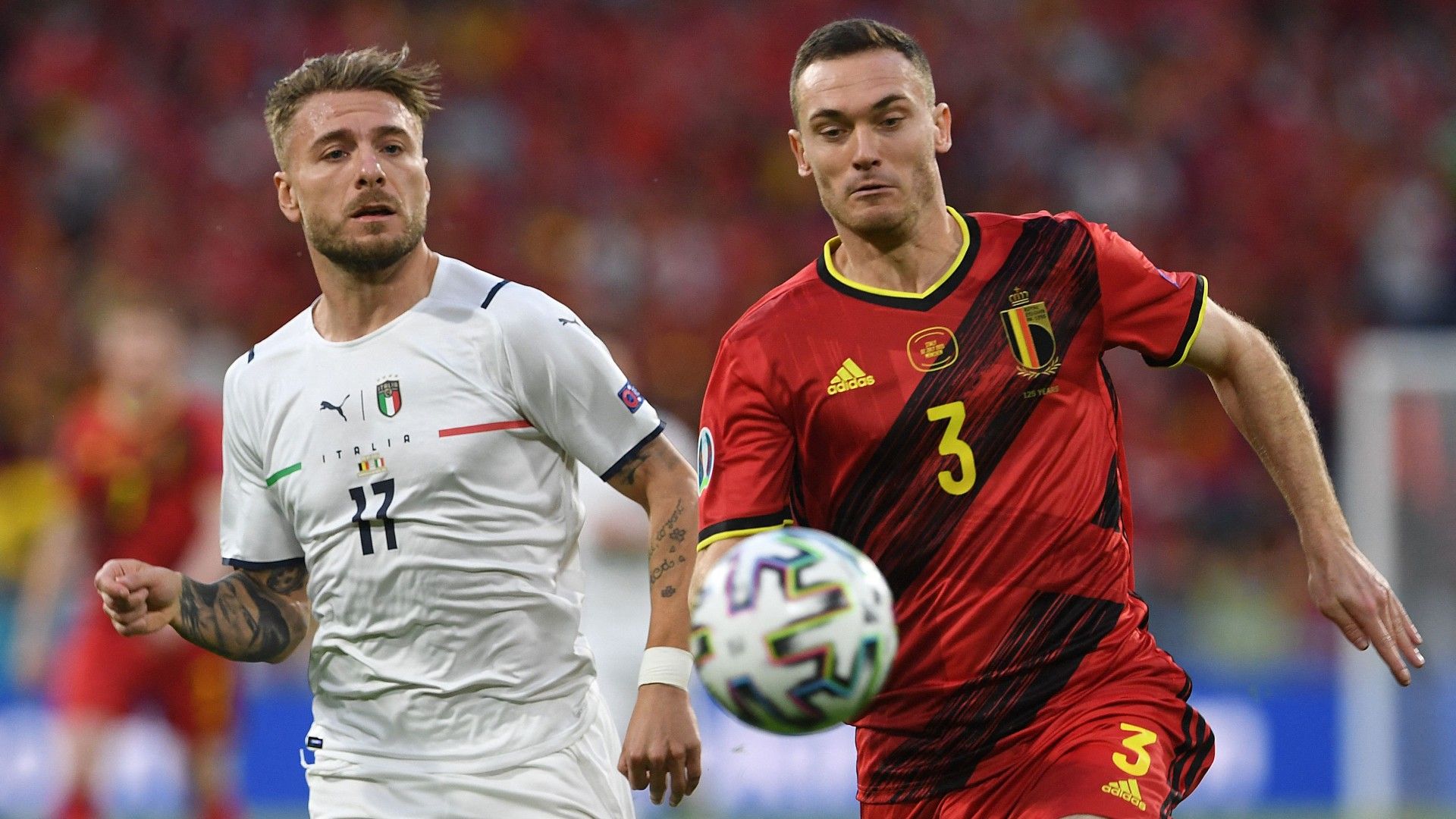 Ciro Immobile Thomas Vermaelen Italy Belgium Euro 2020