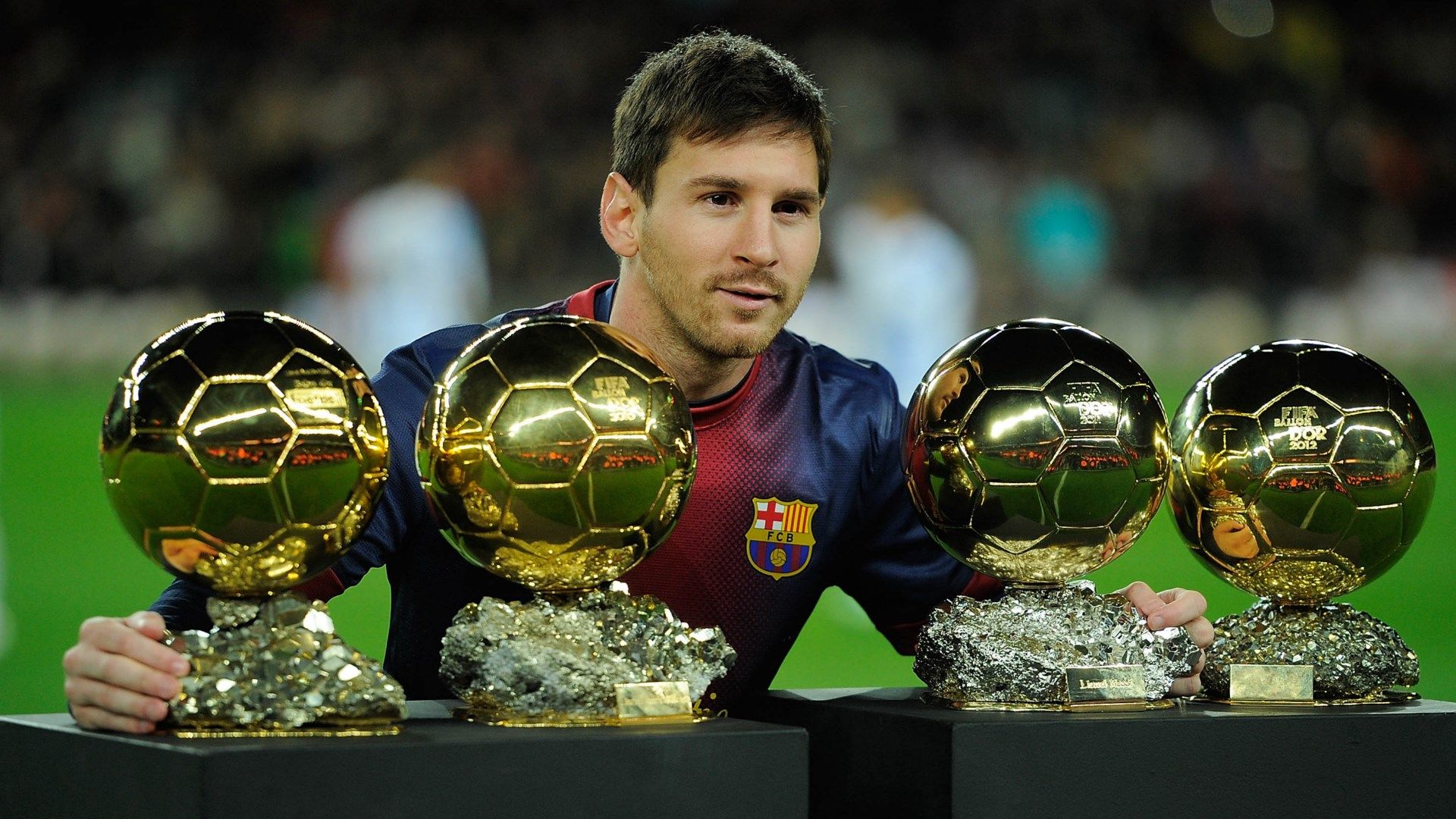 Lionel Messi four Ballons d'Or Barcelona 2012