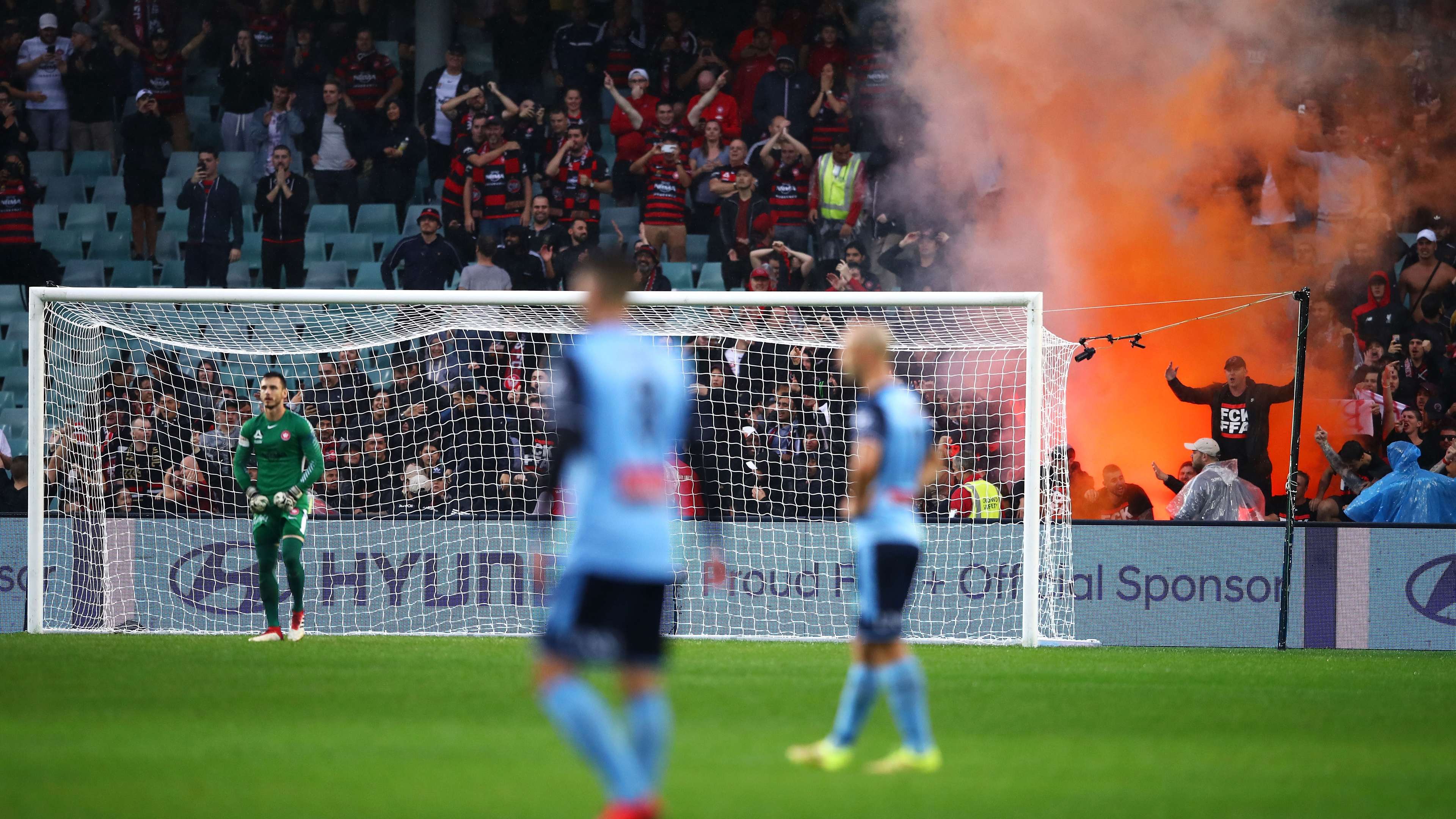 Sydney derby flares