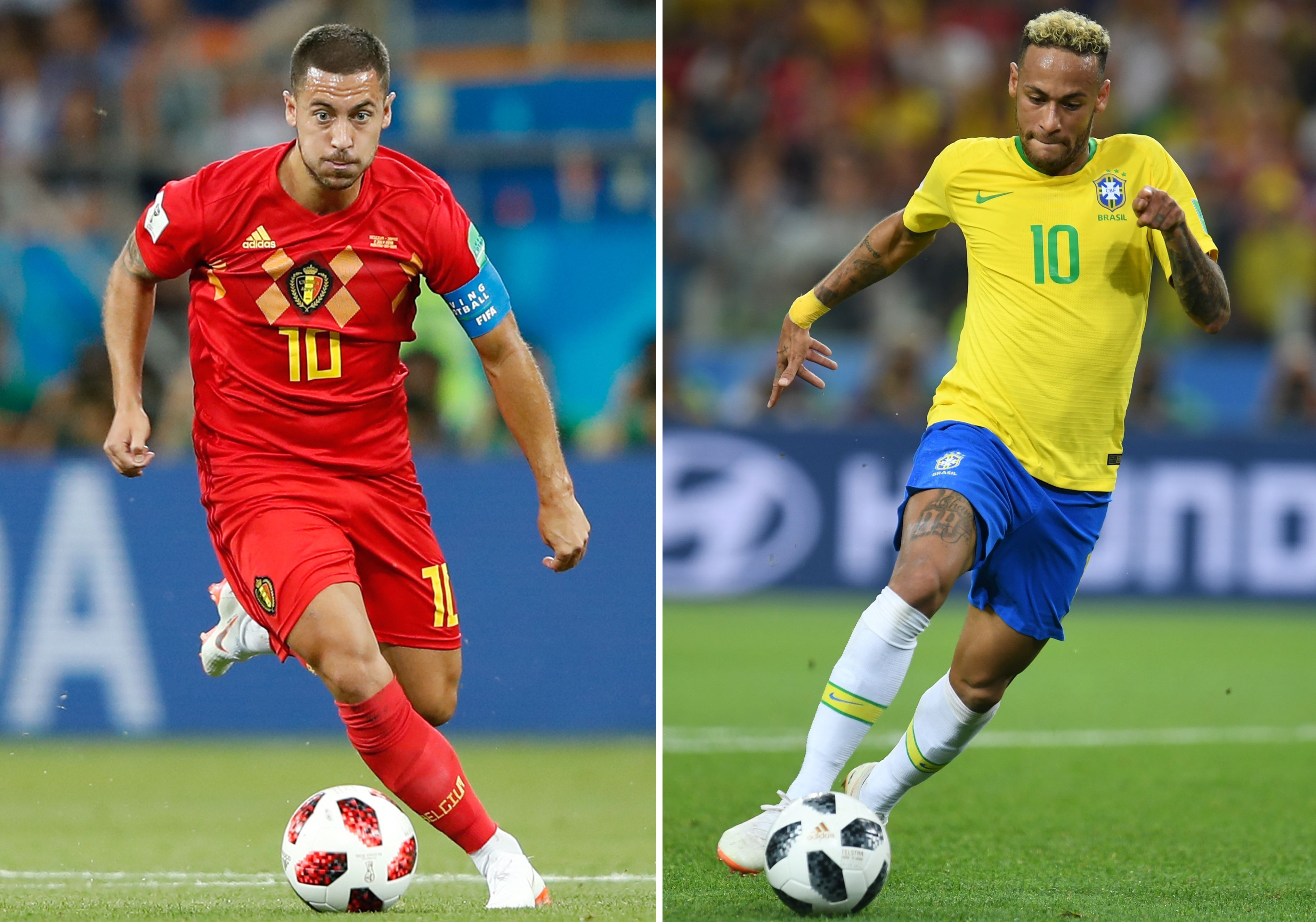 Belgium Eden Hazard Brazil Neymar
