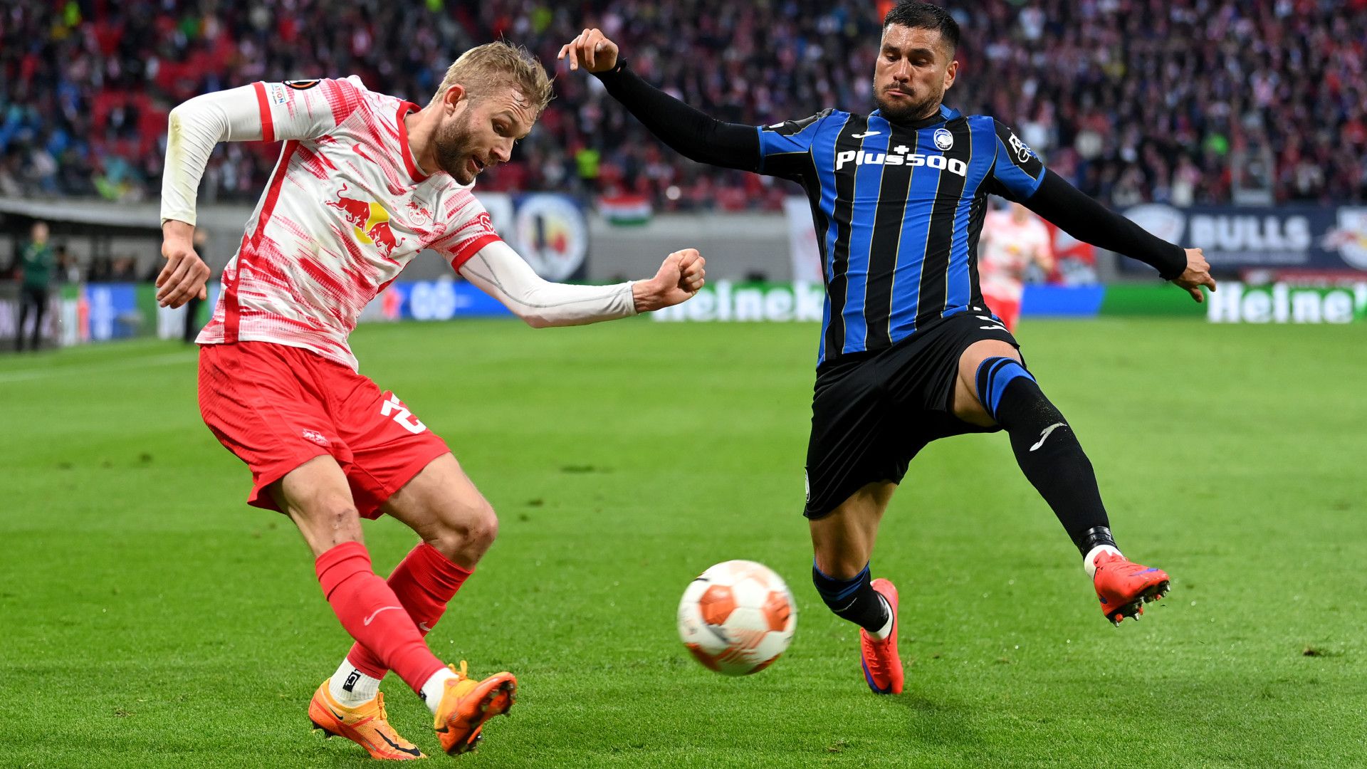 KONRAD LAIMER LEIPZIG JOSE PALOMINO ATALANTA EUROPA LEAGUE 07042022